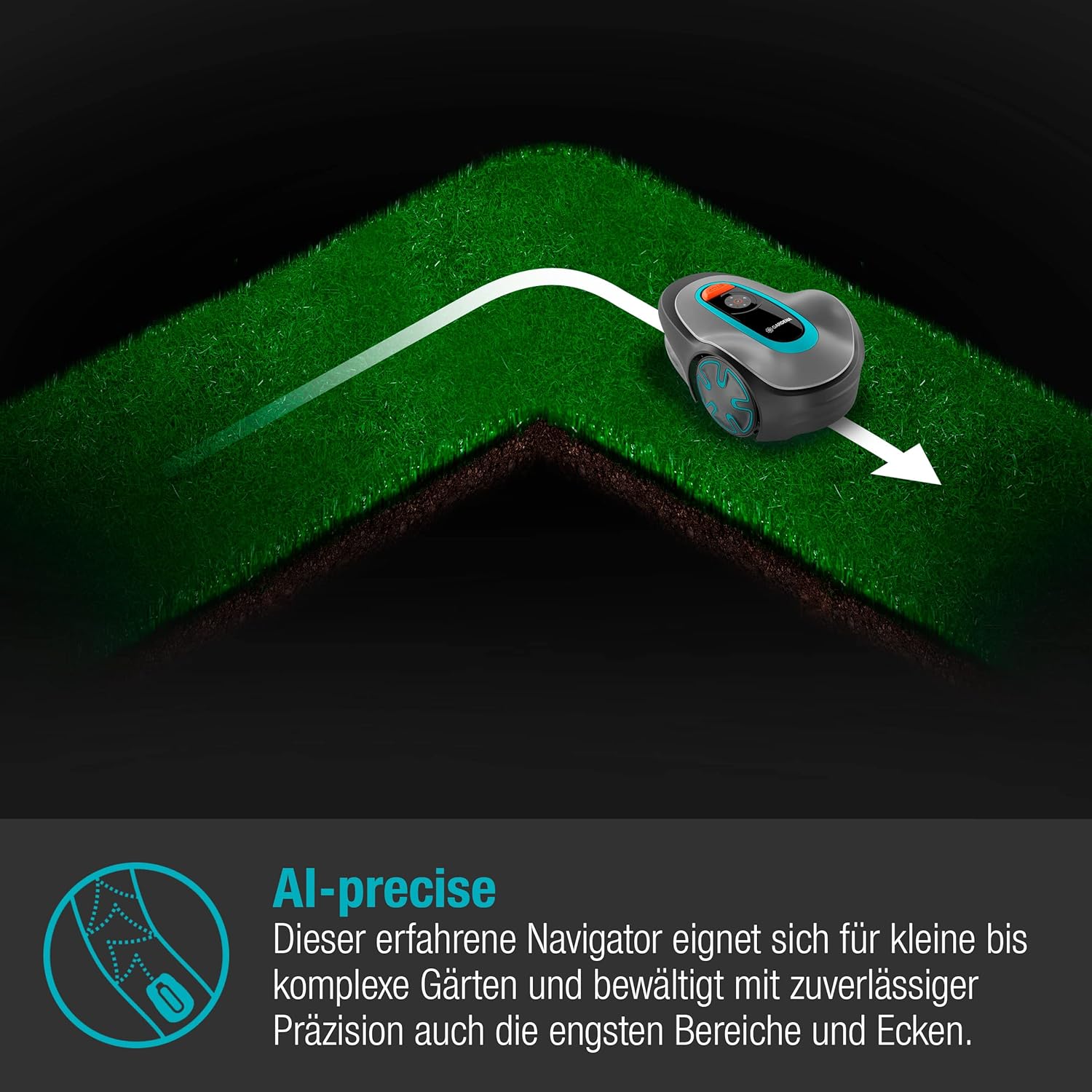 Gardena Sileno minimo robot lawnmower, 500 m²: intelligent lawn mower with optimal connectivity, programmable with Gardena Bluetooth app, DE version (15202–20) – Bild 2
