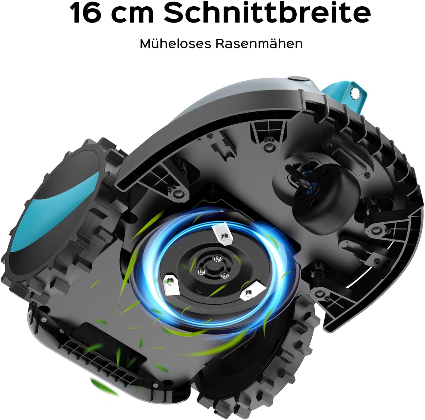 V100 Rasenmäherroboter ohne Begrenzungskabel, mit Vision Navigation, Hindernisvermeidung (150 Typen), 4,0 Ah Akku Rasenmäherroboter, Rasenroboter mit Graskamm, Ersatzmesser – Bild 5
