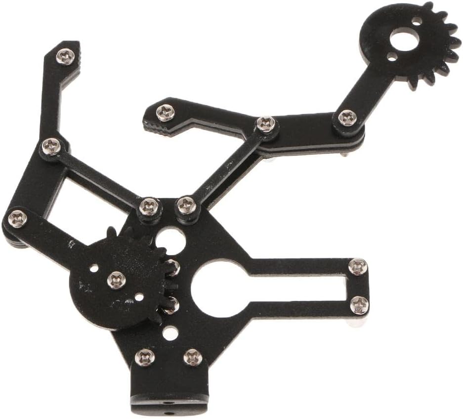 F Fityle Schwarzer Roboterarmgreifer, Roboter, mechanische Krallen, Roboterzubehör für Arduino – Bild 2