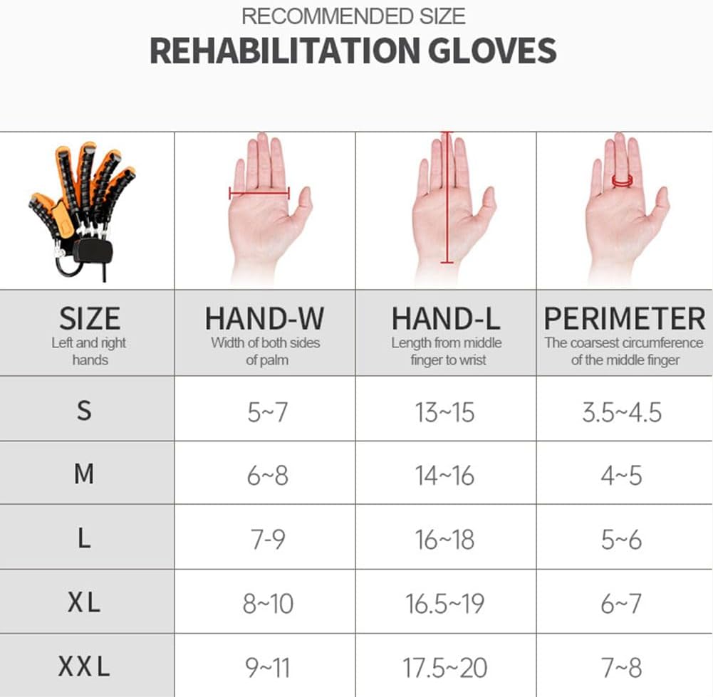 Schlaganfall-Rehabilitationsgeräte, Roboter-Handmassagegeräte für Arthritis mit einstellbaren Trainingsmodi und Fingerbeugungsübungen (Größe: M, Farbe: Linke Hand) – Bild 7