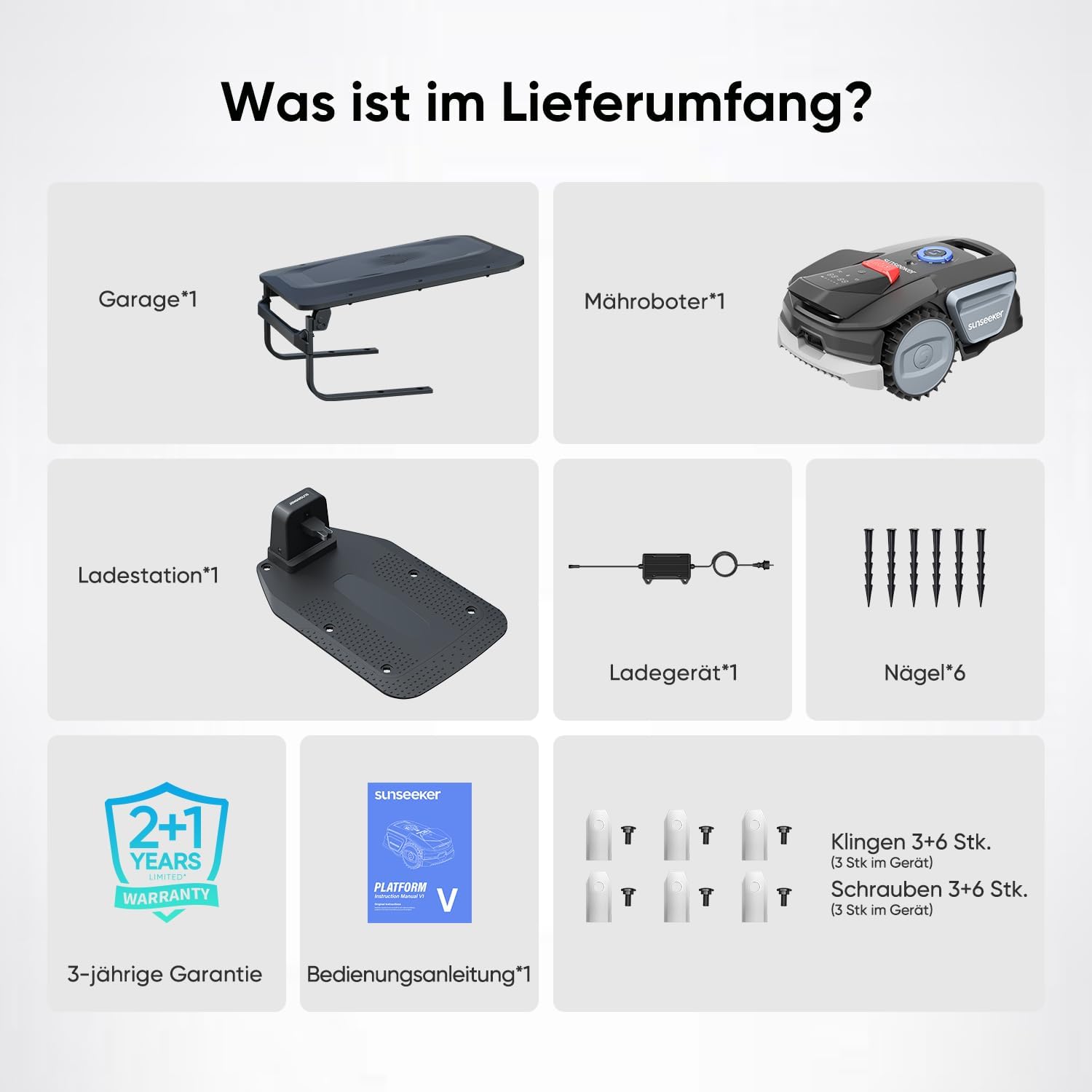 Sunseeker V1+Garage, Roboter-Rasenmäher ohne Begrenzungskabel, 300 m² für kleine Gärten, Vision AI Intelligente Navigation, Rasenroboter mit One-Click-Mähen – Bild 8