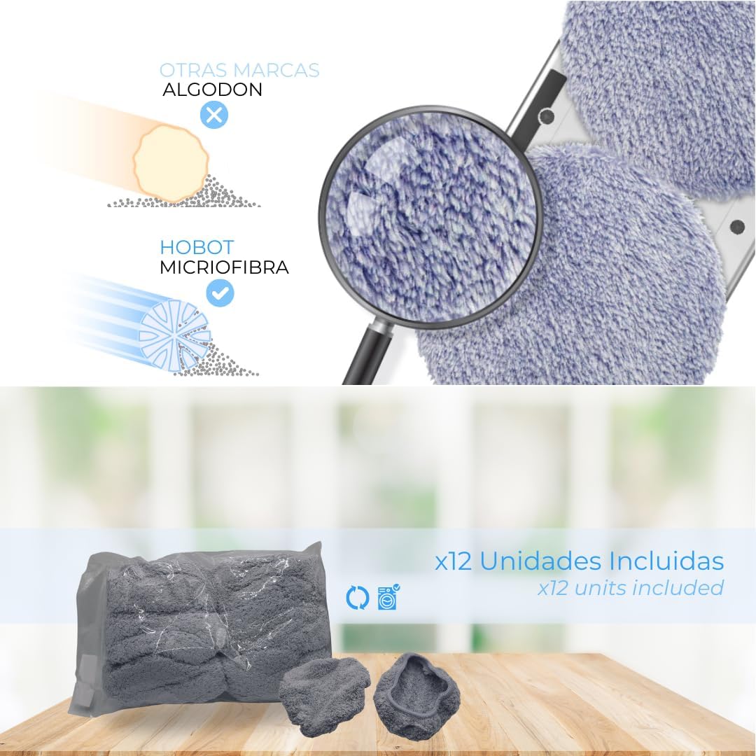 SMARTBOT Wischroboter – geringer Stromverbrauch (80 W) – elektrischer Glasreiniger, 3 Jahre Garantie, 12 Mikrofasertücher – Navigations- und Absturzsicherungssystem, HOBOT-R3 Fensterputzroboter – Bild 9