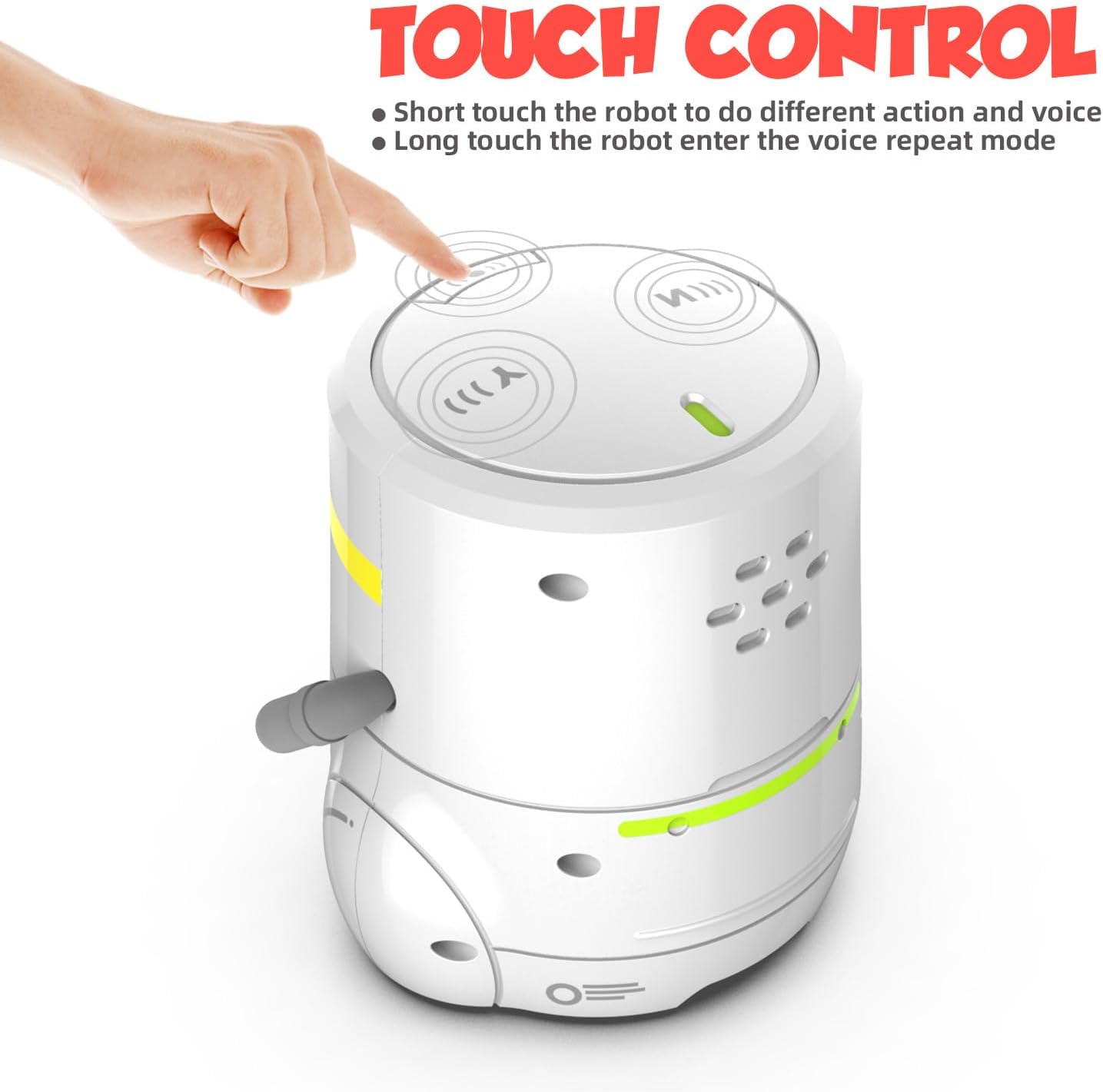 Intelligenter sprechender Roboter, intelligenter sprechender Roboter für Kinder - Intelligentes interaktives Roboterspielzeug, sprechende Roboter-Haustiere | Sprachgesteuerter Kinderroboter mit Berühr – Bild 9