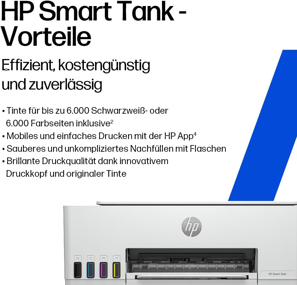 HP Smart Tank 5105 All-in-One-Drucker, Farbe, für Zuhause und Heimbüro, Kopieren, kabellos, großer Druckertank, Drucken von Smartphone oder Tablet, Scannen in PDF – Bild 3