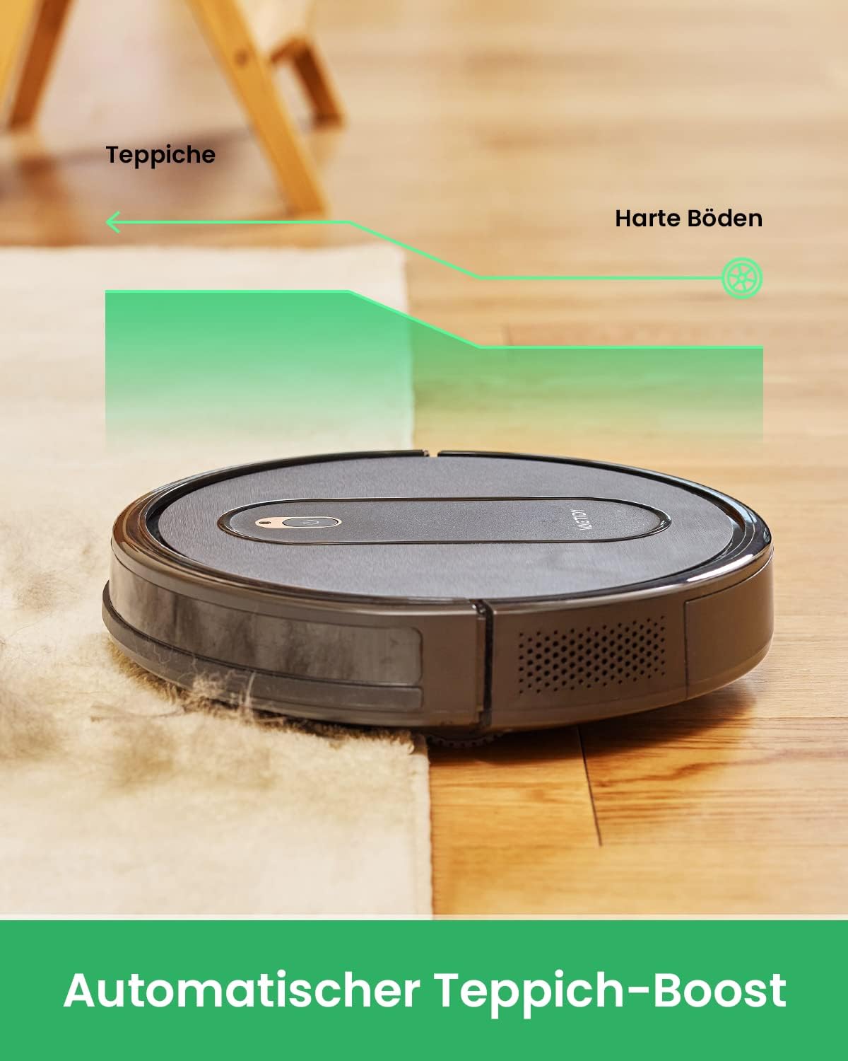 Vaktidy Nimble T6 Roboterstaubsauger mit 2800 Pa starker Saugleistung, 120 Min. Laufzeit, Staubsaugerroboter mit Alexa & Google Assistant & App & Siri Control, Saugroboter, Schwarz – Bild 5