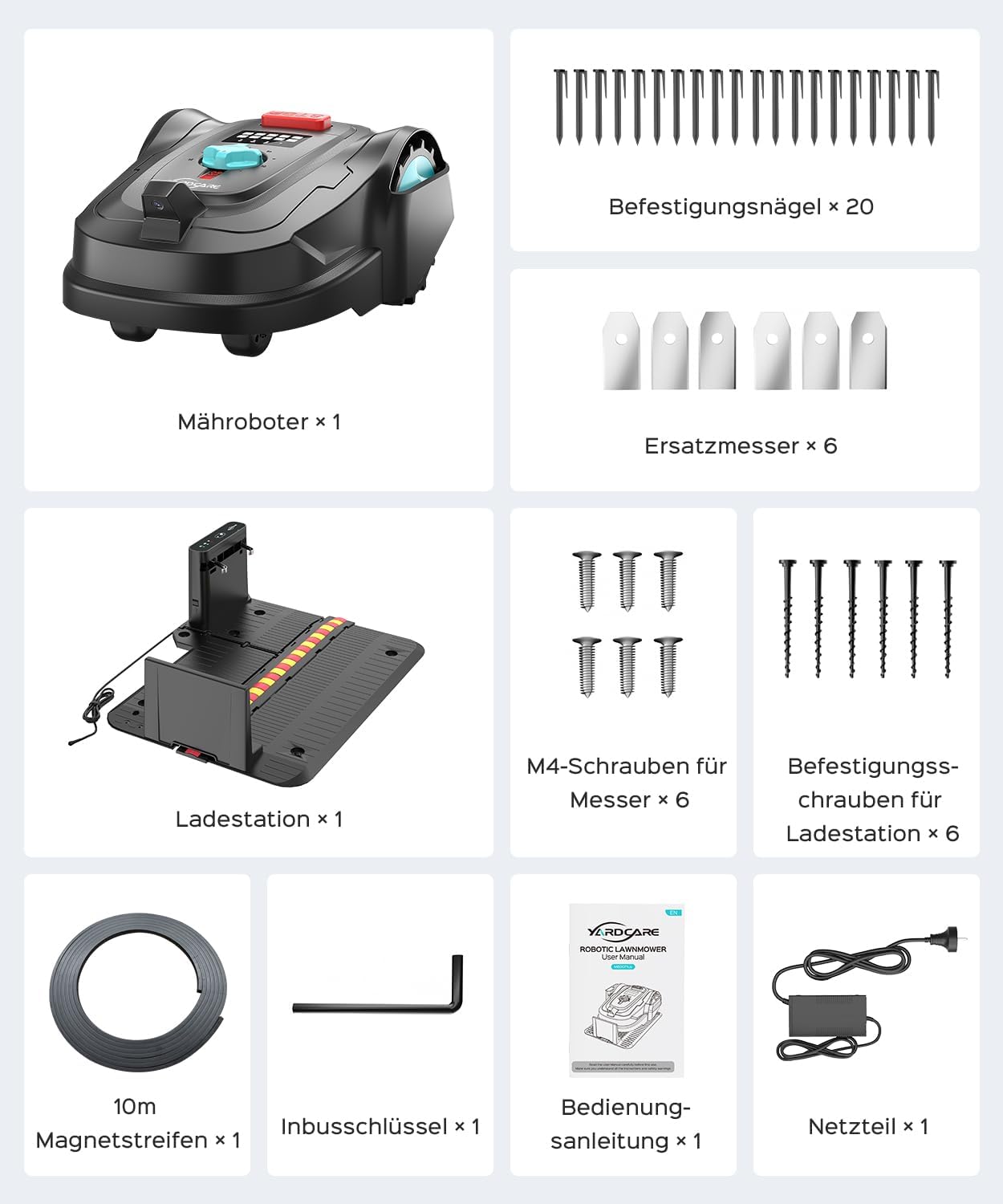 M800Plus Mähroboter ohne Begrenzungskabel, GPS-Ortung + 3D Vision Rasenmäherroboter ohne Kabel, 800 m², U-förmiger Mähmodus, automatisches Laden, App, 150 Hinderniserkennungen – Bild 10