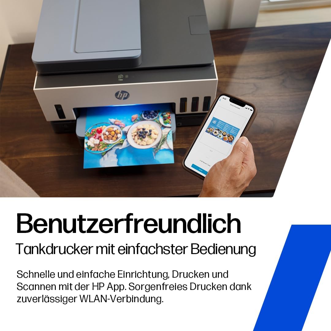 HP Smart Tank 5105 All-in-One-Drucker, Farbe, für Zuhause und Heimbüro, Kopieren, kabellos, großer Druckertank, Drucken von Smartphone oder Tablet, Scannen in PDF – Bild 5