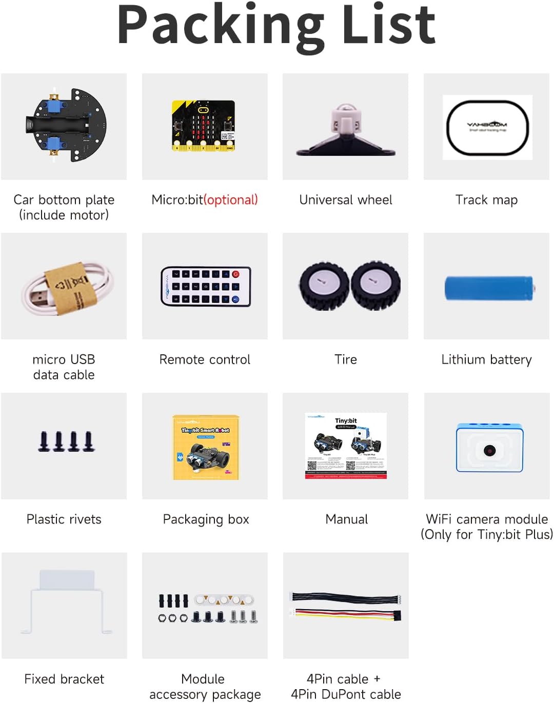Yahboom Micro:bit V2 Grafikprogrammierroboter-Kit für Mint-Unterricht in der Grundschule für Jugendliche und elektronische Wettbewerbe mit WiFi-Kameramodul (ohne microbit v2) – Bild 9