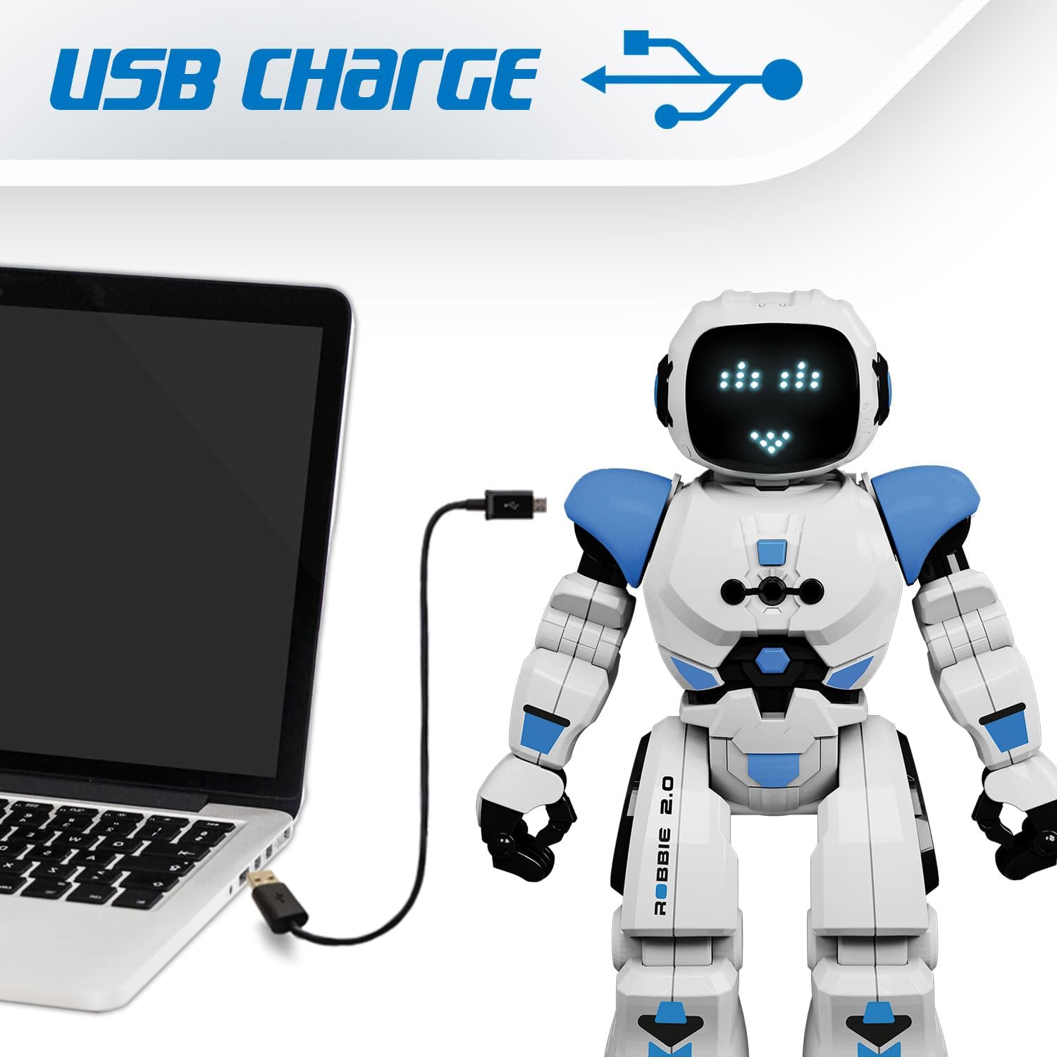 Xtrem Bots - Robbie, ferngesteuerter Roboter mit Fernbedienung, interaktives Spielzeug für Kinder ab 5 Jahren, Gestensteuerung, intelligenter Roboter, Geschenke für Kinder – Bild 5
