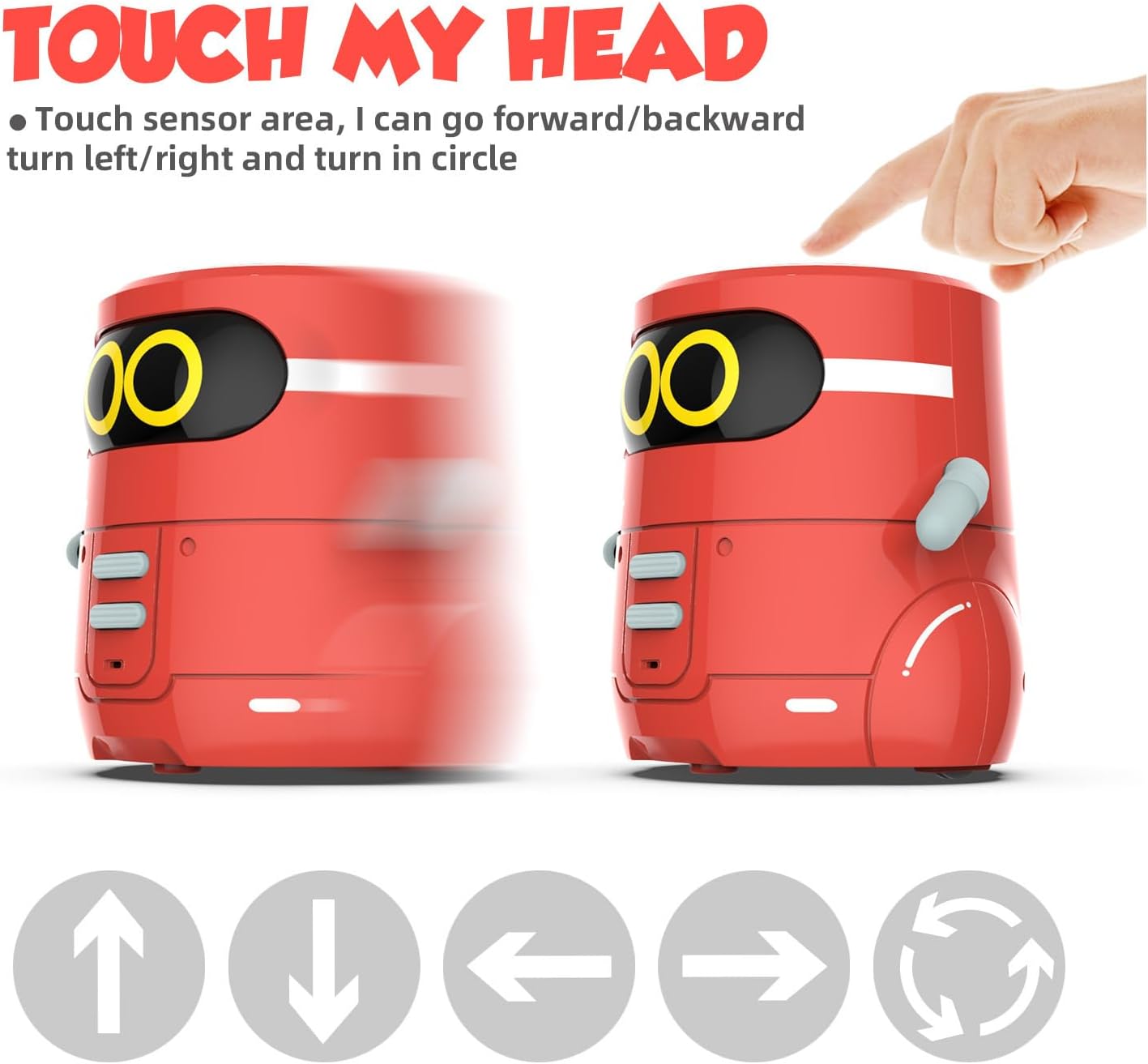 Intelligenter sprechender Roboter, Intelligenter sprechender Roboter für Kinder | Intelligente sprechende interaktive --Roboterspielzeuge,Sprachgesteuerter Kinderroboter mit Berührungssensor, s – Bild 8