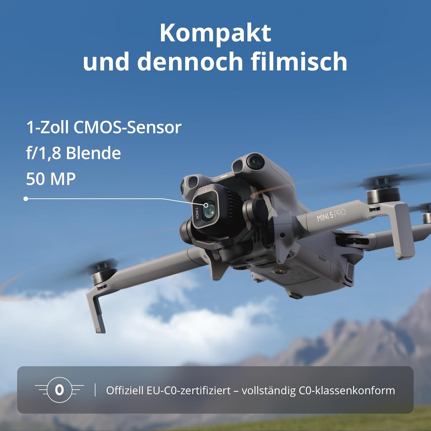 DJI Mini 5 Pro Fly More Combo mit DJI RC 2 und 1 Jahr Pflege (automatisch aktiviert), C0-zertifiziert, 4K-Drohne für Anfänger, Drohne mit Kamera, 1-Zoll-CMOS, Hinderniserkennung, 225° Gimbal-Drehung – Bild 2