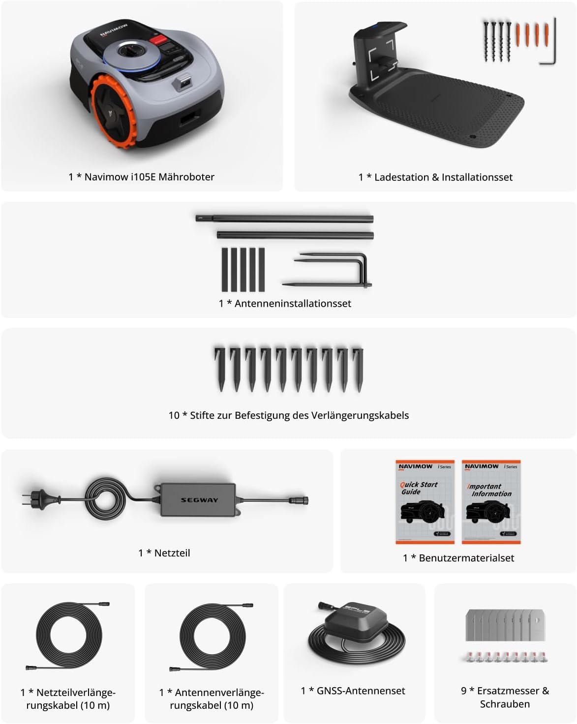 Navimow i105E Mähroboter ohne Begrenzungskabel, Aufnahme 500 m², max. 600 m², RTK+Vision Rasenmäher-Roboter-Testsieger, Igelschutz-Rasenroboter, AI Car Mapping – Bild 7
