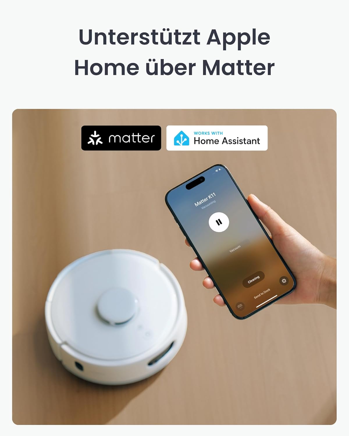 SwitchBot K11+ Staubsaugerroboter mit Wischfunktion, 6000 Pa Saugleistung, 90 Tage Staubaufnahme, selbstentleerend, LDS Smart Mapping, schlankes 3,6-Zoll-Design, kompatibel mit Apple Home, Alexa, Google Home und – Bild 7