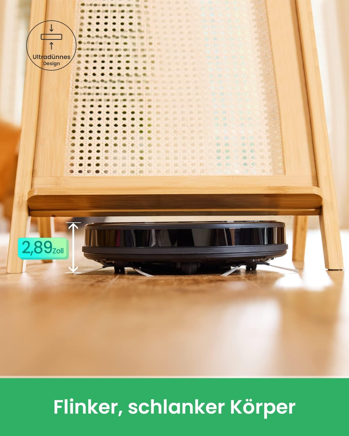 Vaktidy Nimble T6 Roboterstaubsauger mit 2800 Pa starker Saugleistung, 120 Min. Laufzeit, Staubsaugerroboter mit Alexa & Google Assistant & App & Siri Control, Saugroboter, Schwarz – Bild 3