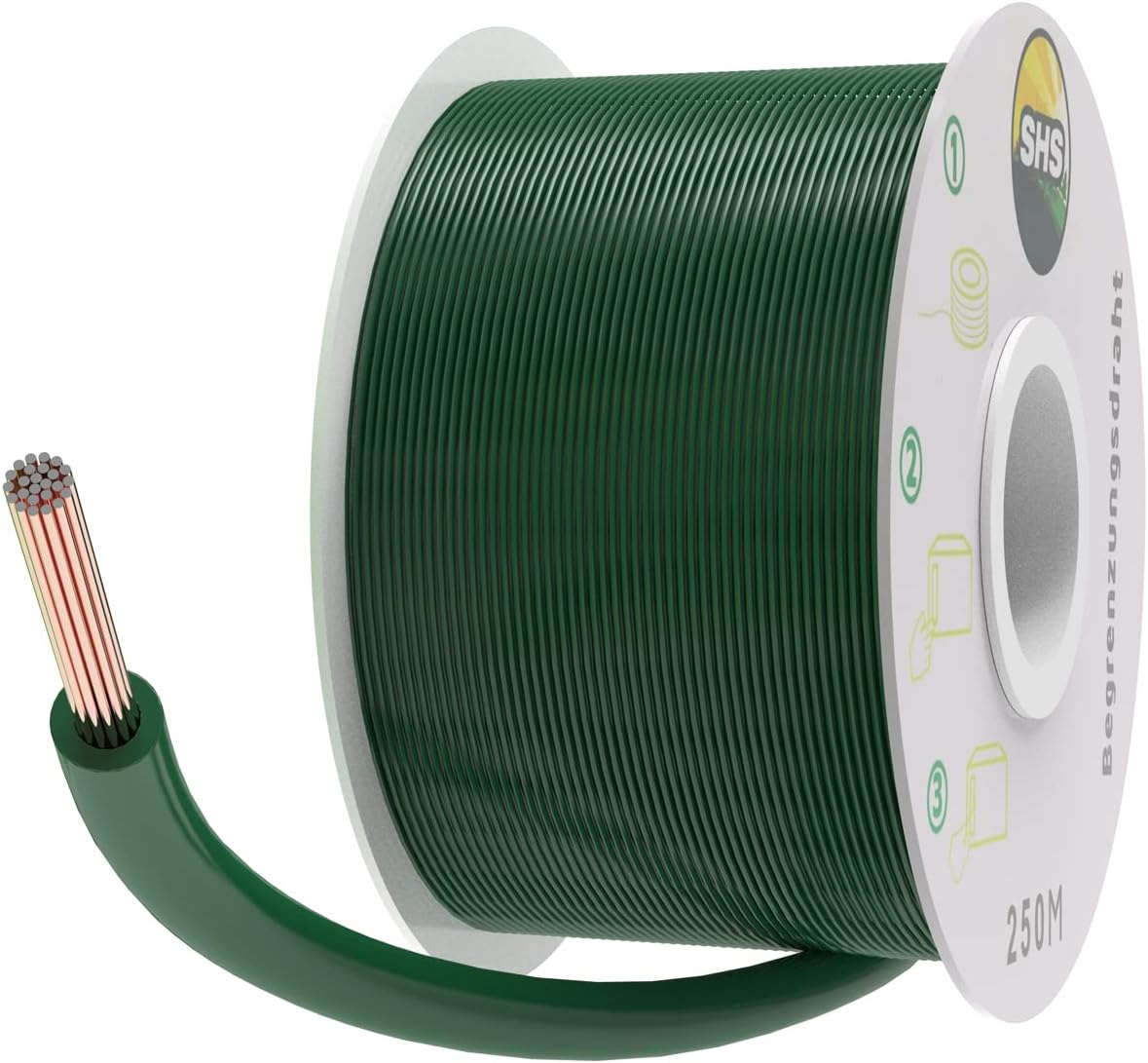 RASENFREUND 250m Begrenzungskabel für Mähroboter Rasenmäher Rasenroboter Set Begrenzungskabel für Suchkabel - Kompatibel mit Gardena/Bosch/Husqvarna/Worx/Honda/ROBOMOW/iMow / Durchmesser 2,7 mm – Bild 4