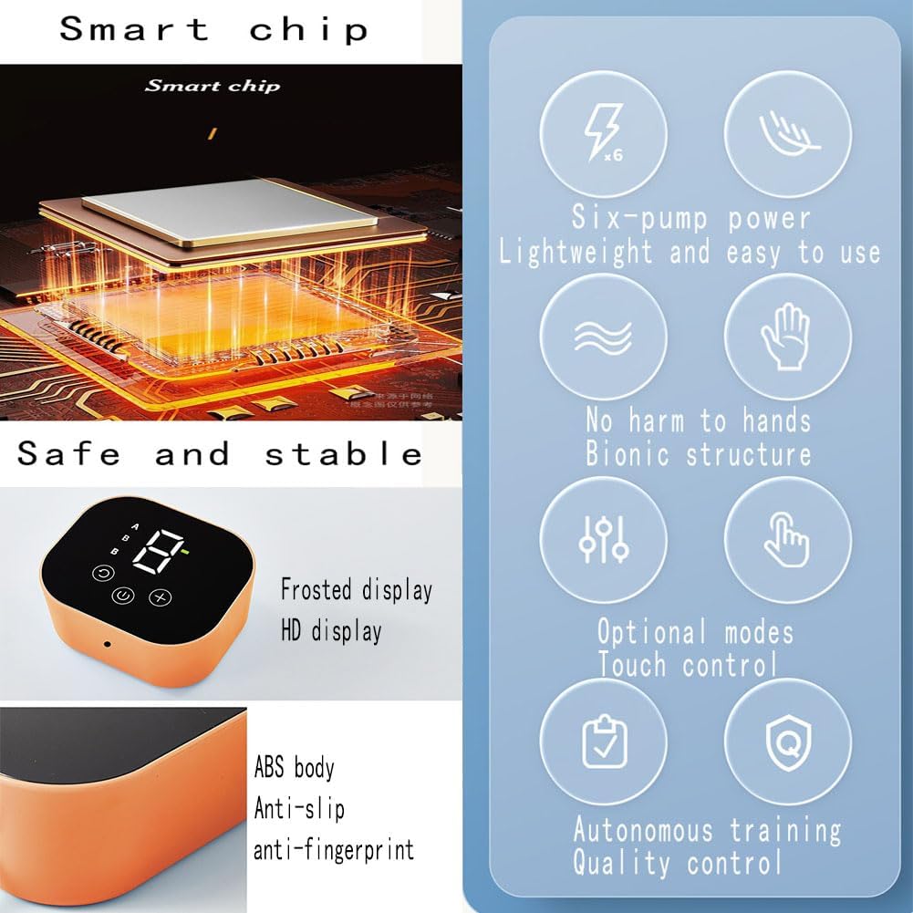 Schlaganfall-Rehabilitationsgeräte, Roboter-Handmassagegeräte für Arthritis mit einstellbaren Trainingsmodi und Fingerbeugungsübungen (Größe: M, Farbe: Linke Hand) – Bild 4