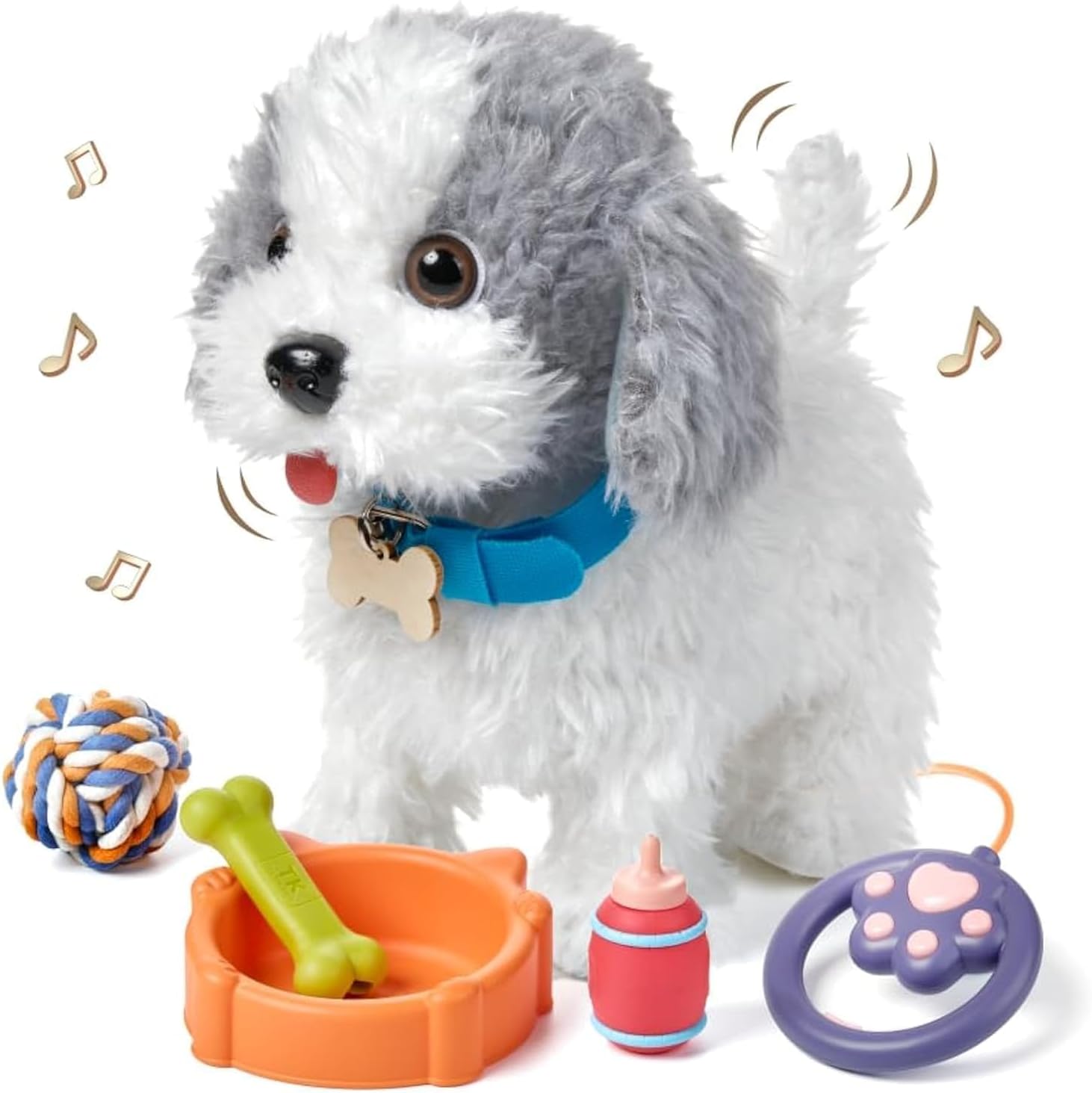 OR OR TU Hundespielzeug, Kinder-Plüschwelpe leckt elektronische Haustiere mit ferngesteuertem, interaktivem Spielzeughund, der läuft und bellt, für Kinder, Mädchen, Jungen, Geschenk