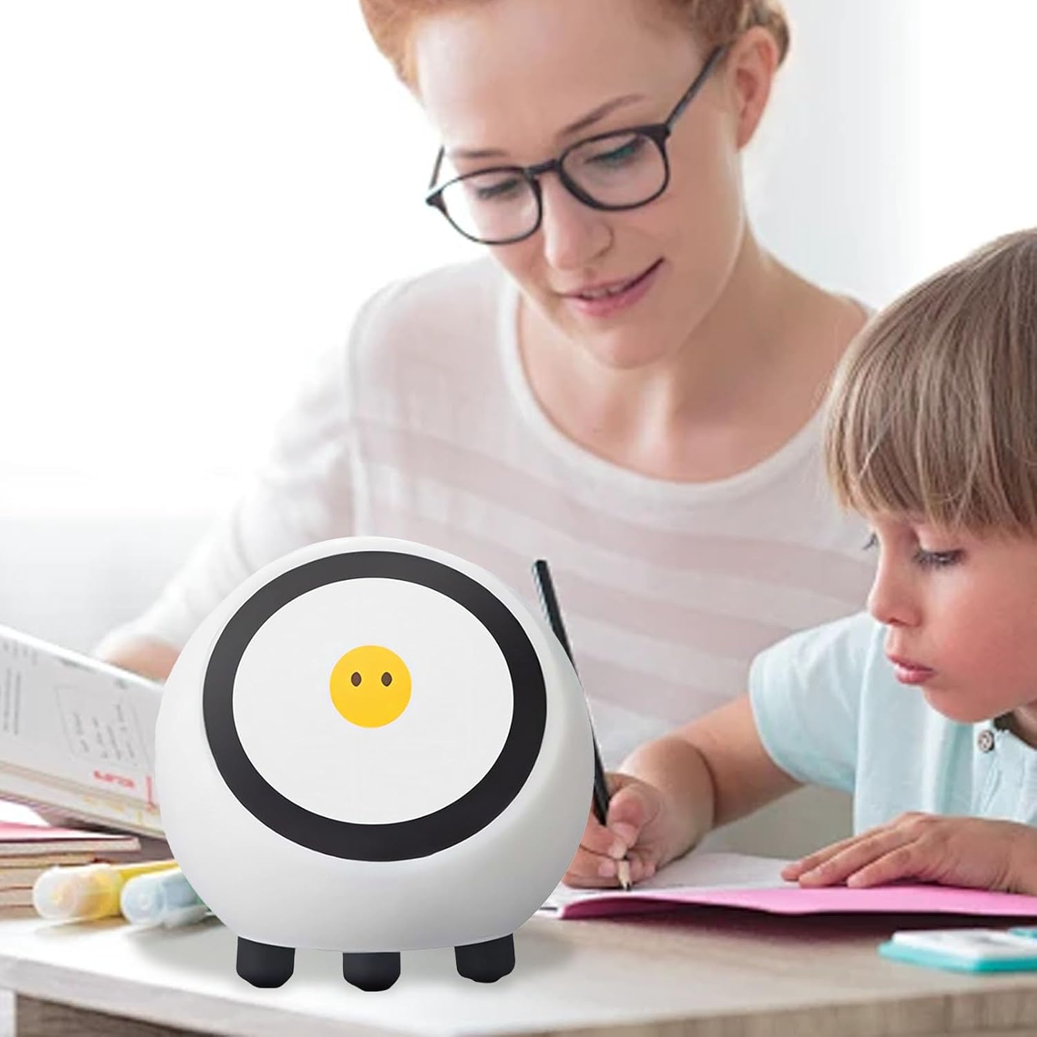 Annadue AI Robot Companion, emotionaler Begleitroboter mit Sprachweckung, Bluetooth 5.0, WiFi, Wetteruhr, Videomusikwiedergabe, intelligente KI – Bild 7