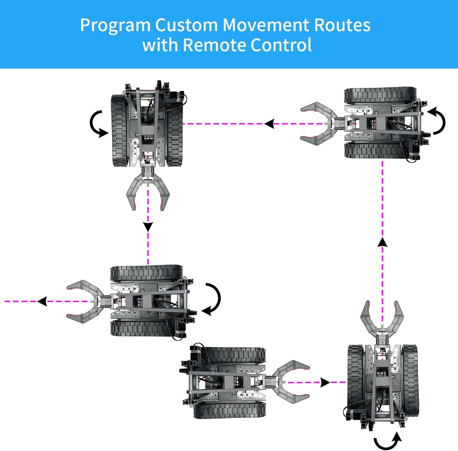 Roboterarm-Bausatz, Roboterspielzeug, Experimente für Kinder ab 8 Jahren, 2-in-1-Roboterauto mit elektronischer Programmierung und Fernbedienung, STEM-Kinderspielzeug, Geburtstagsgeschenke für Kinder – Bild 4