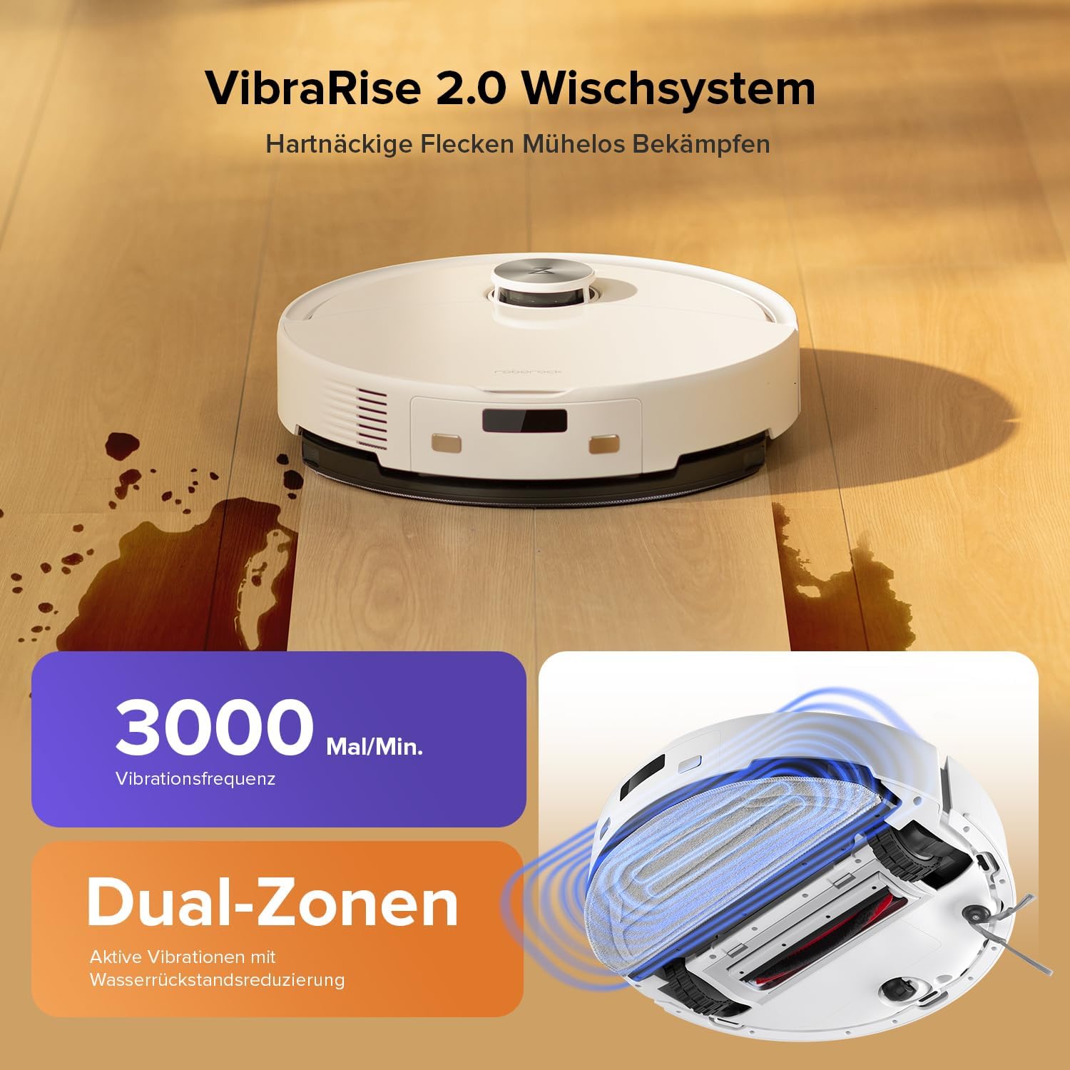 roborock Q10 S5 Roboter-Staubsauger mit Wischfunktion, 10.000 Pa HyperForce-Saugkraft, duales Anti-Tangle-System, automatisches Heben des Wischens, ideal für Tierhaare, Teppiche, Hartböden (weiß) – Bild 4