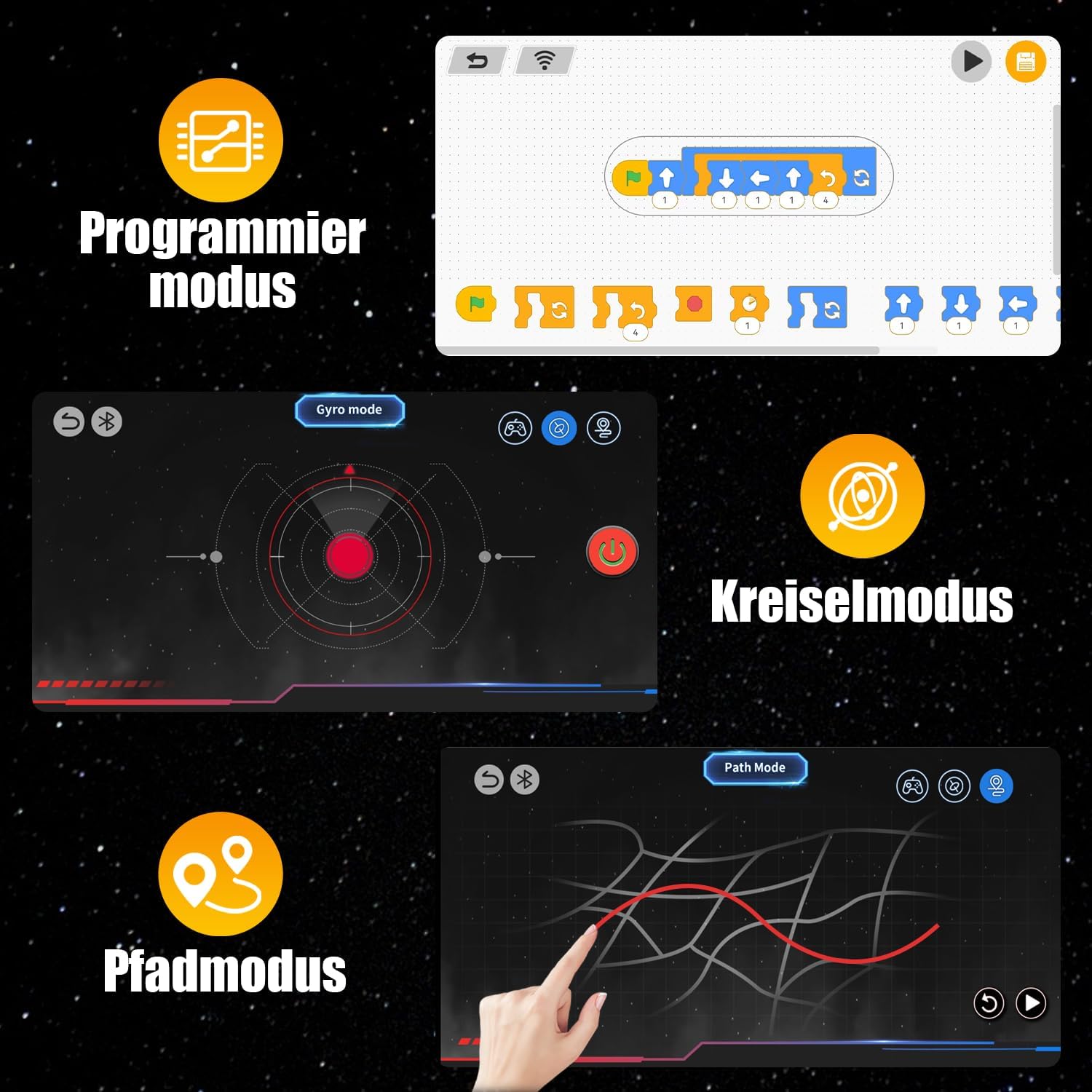 Technik Roboterbauspielzeug für Kinder, 5-in-1-Roboter mit App & ferngesteuertem Technic Wall Robotics Kit mit 16 LED-Gesichtsausdrücken, 373 Teile RC programmierbares Roboterspielzeug Geschenk für 6 7 8 10 – Bild 6