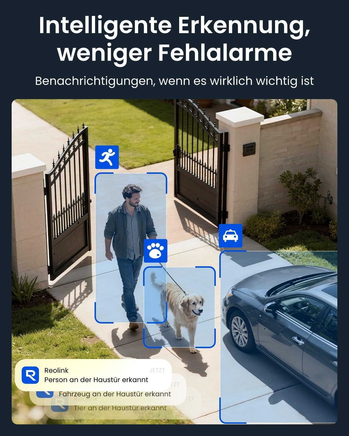 Reolink 12MP PoE-Überwachungskamera-Set mit 4x IK10 Vandalensicheren Außenkameras, 145° Weitwinkel, Farbnachtsicht, Personen-/Fahrzeug-/Tiererkennung, 2-Wege-Audio, 8CH NVR mit 2TB HDD, – Bild 5