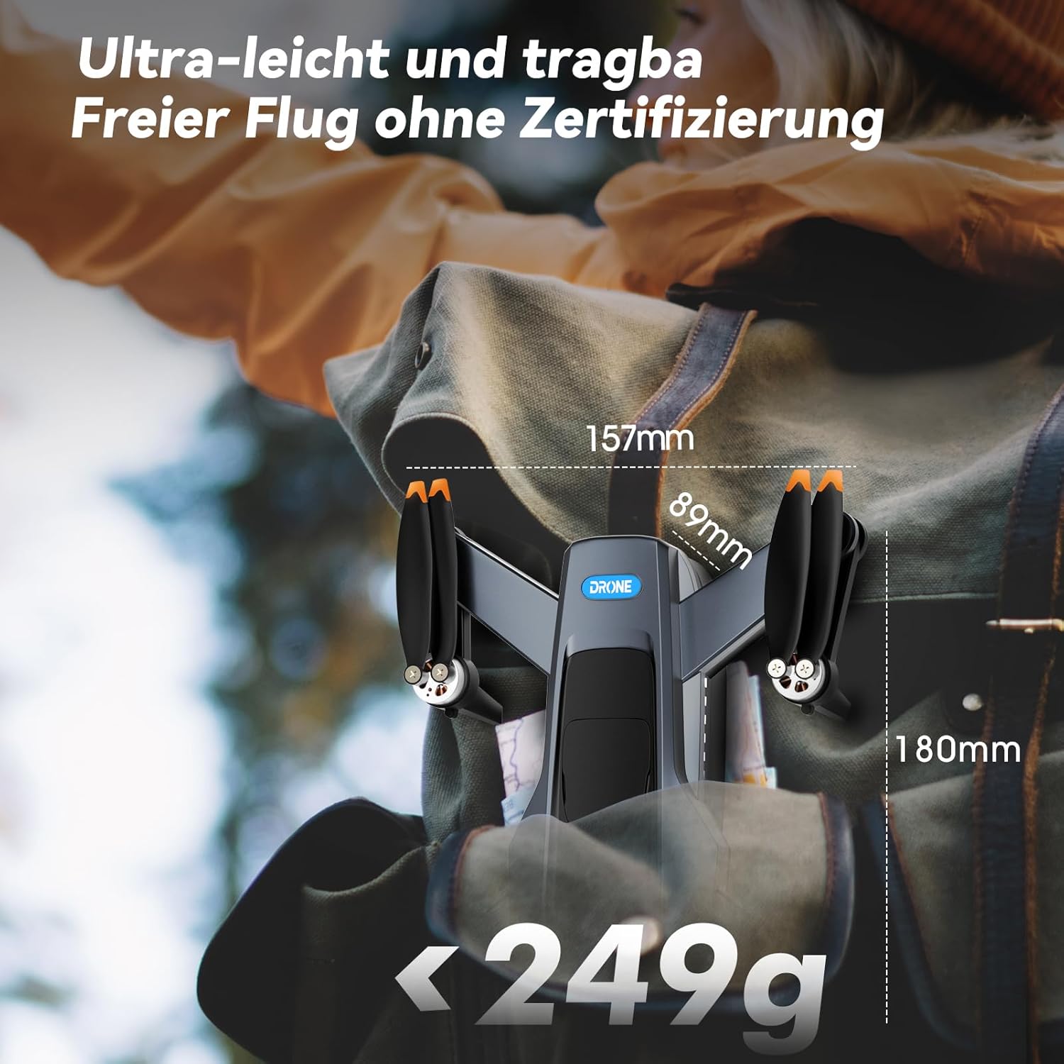 P17 GPS-Drohne mit 4K-Kamera für Erwachsene, 54–60 Minuten Flugzeit, automatische Rückkehr, Folgemodus, bürstenloser Motor, faltbarer RC-Quadcopter für Anfänger (Standard) – Bild 7