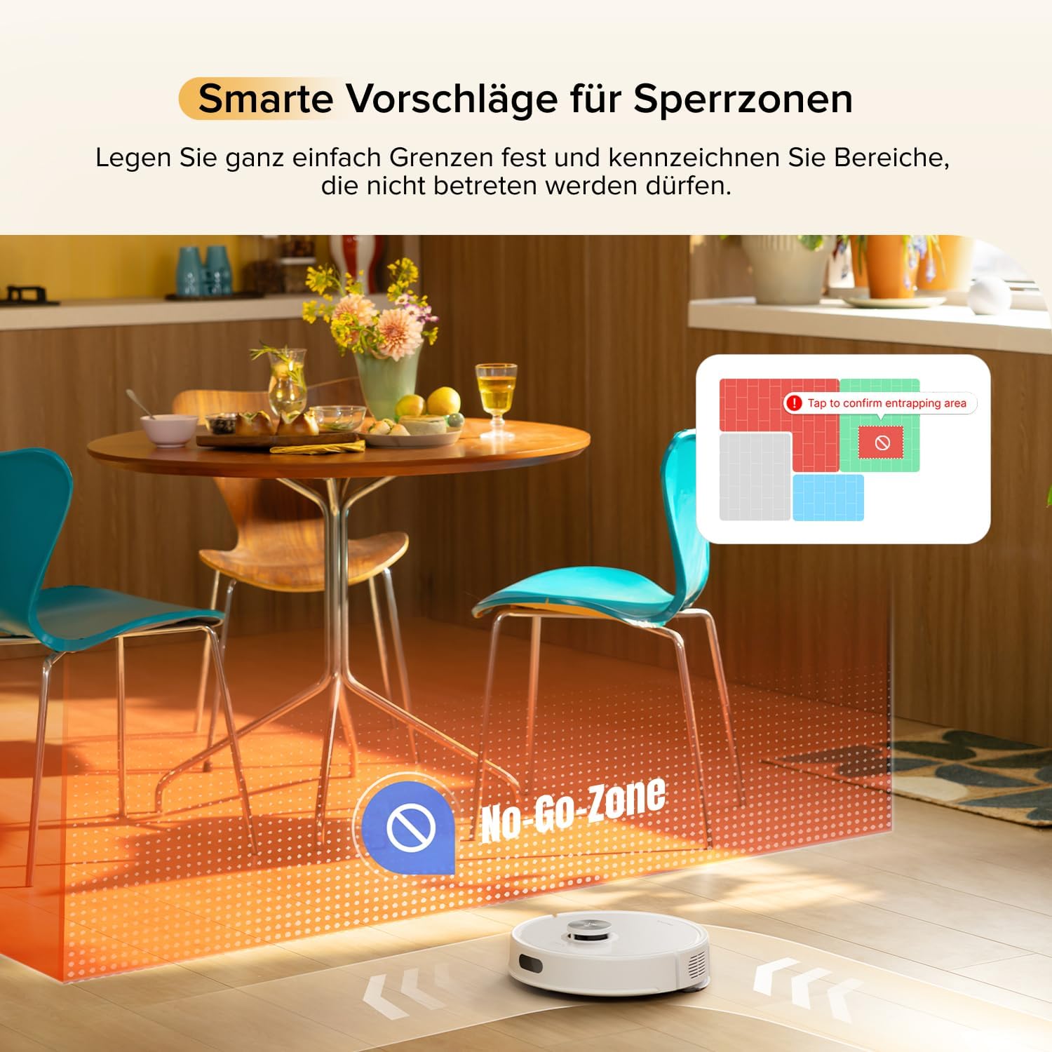 roborock Q7 M5 Saugroboter mit Wischfunktion, 10.000 Pa starke Saugkraft, Duales Anti-Tangle-System, 150 min Laufzeit, LiDAR-Navigation, Staubsaugerroboter für Teppich, Tierhaare – Bild 8