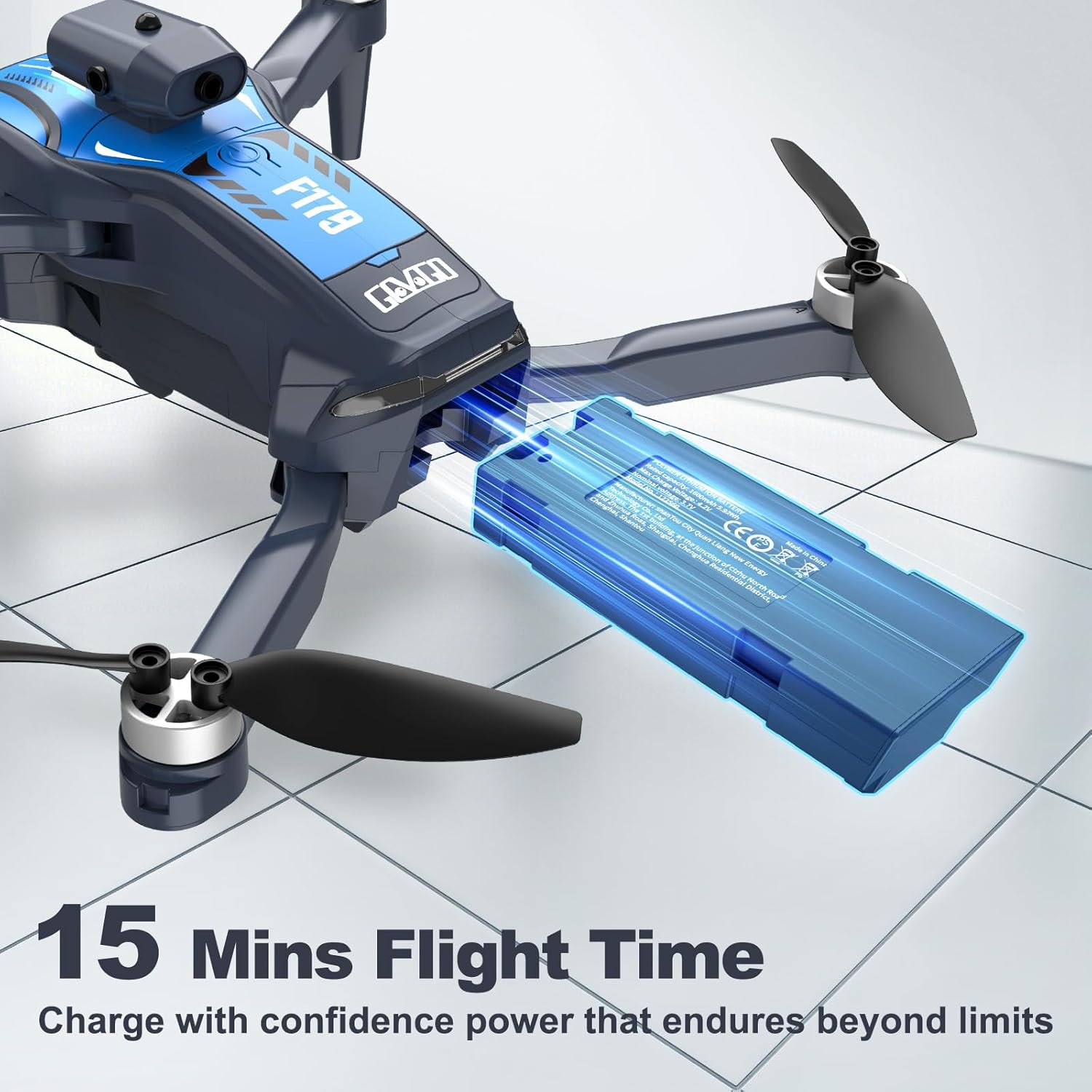 Drohne mit 1080P-Kamera und 2,8-Zoll-LCD-Bildschirm, Hindernisvermeidung, FPV-WiFi-Quadcopter, optische Flusspositionierung, Flugbahn, 16 Minuten Flugzeit, für Erwachsene/Kinder/Anfänger – Bild 5