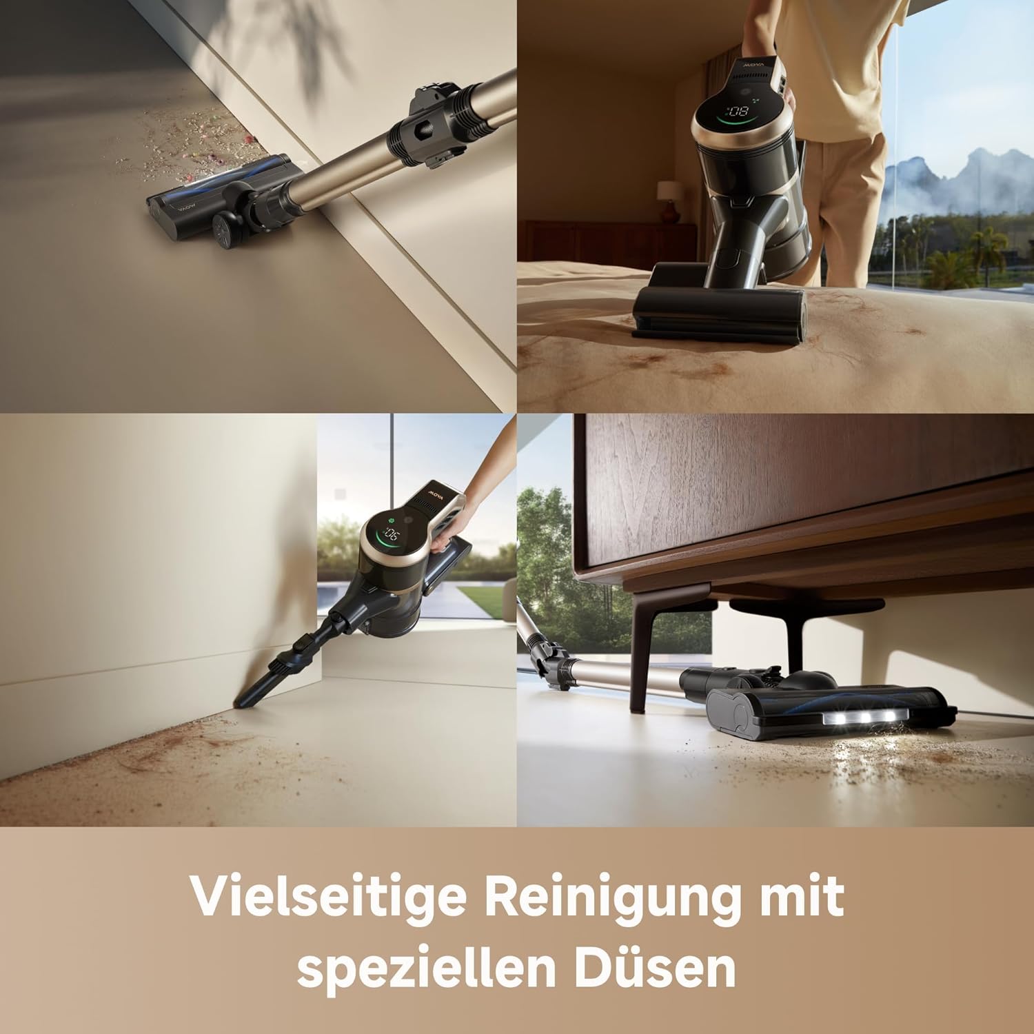 Mova V50 Ultra Complete Roboter-Staubsauger-Combo, Wischfunktion 24.000 Pa, 6 cm Hindernisüberwindung, anhebbare Navigation. S2 Stabstaubsauger, 150 AW Saugleistung, mehr als 60 Minuten Laufzeit – Bild 13