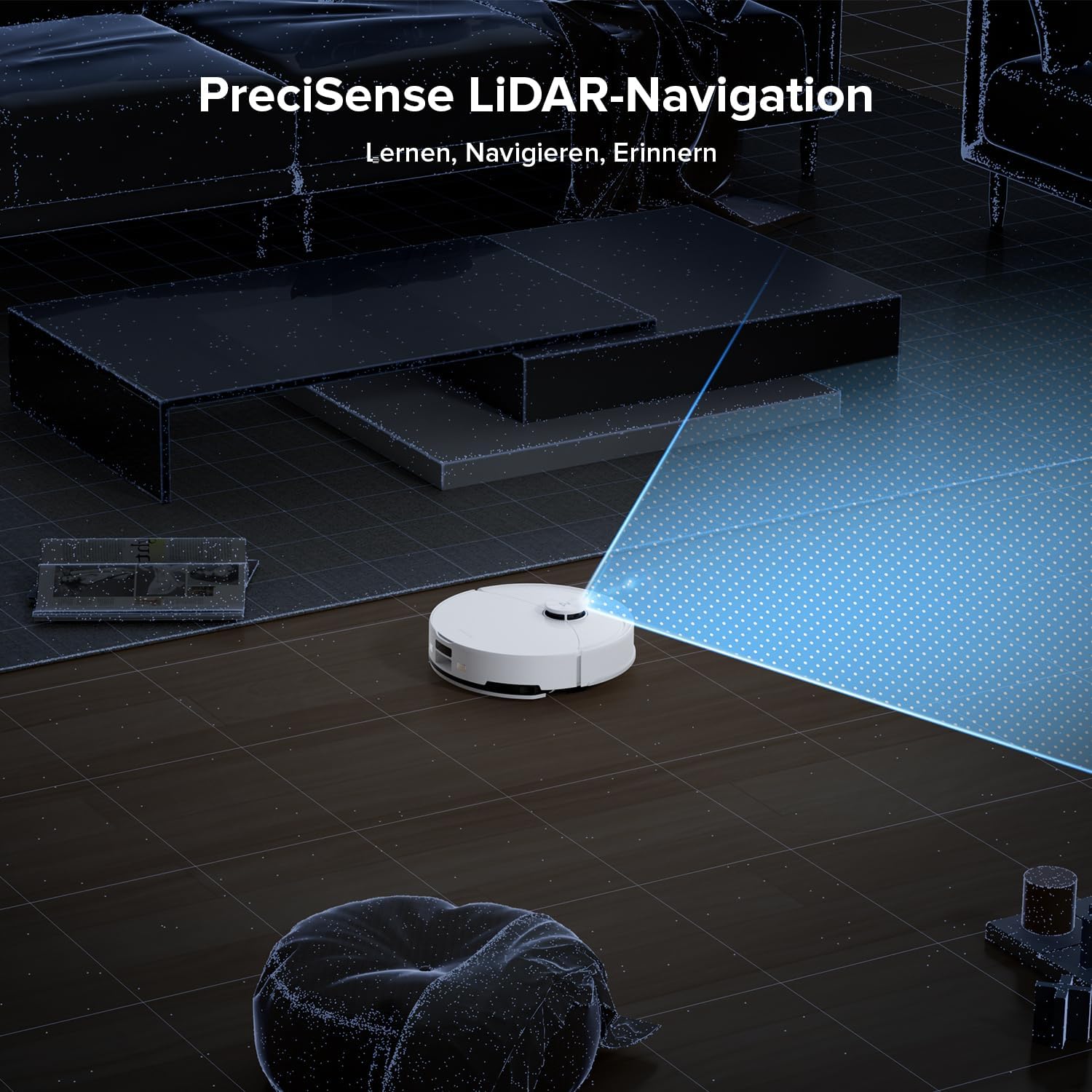 roborock Q10 S5 Roboter-Staubsauger mit Wischfunktion, 10.000 Pa HyperForce-Saugkraft, duales Anti-Tangle-System, automatisches Heben des Wischens, ideal für Tierhaare, Teppiche, Hartböden (weiß) – Bild 8