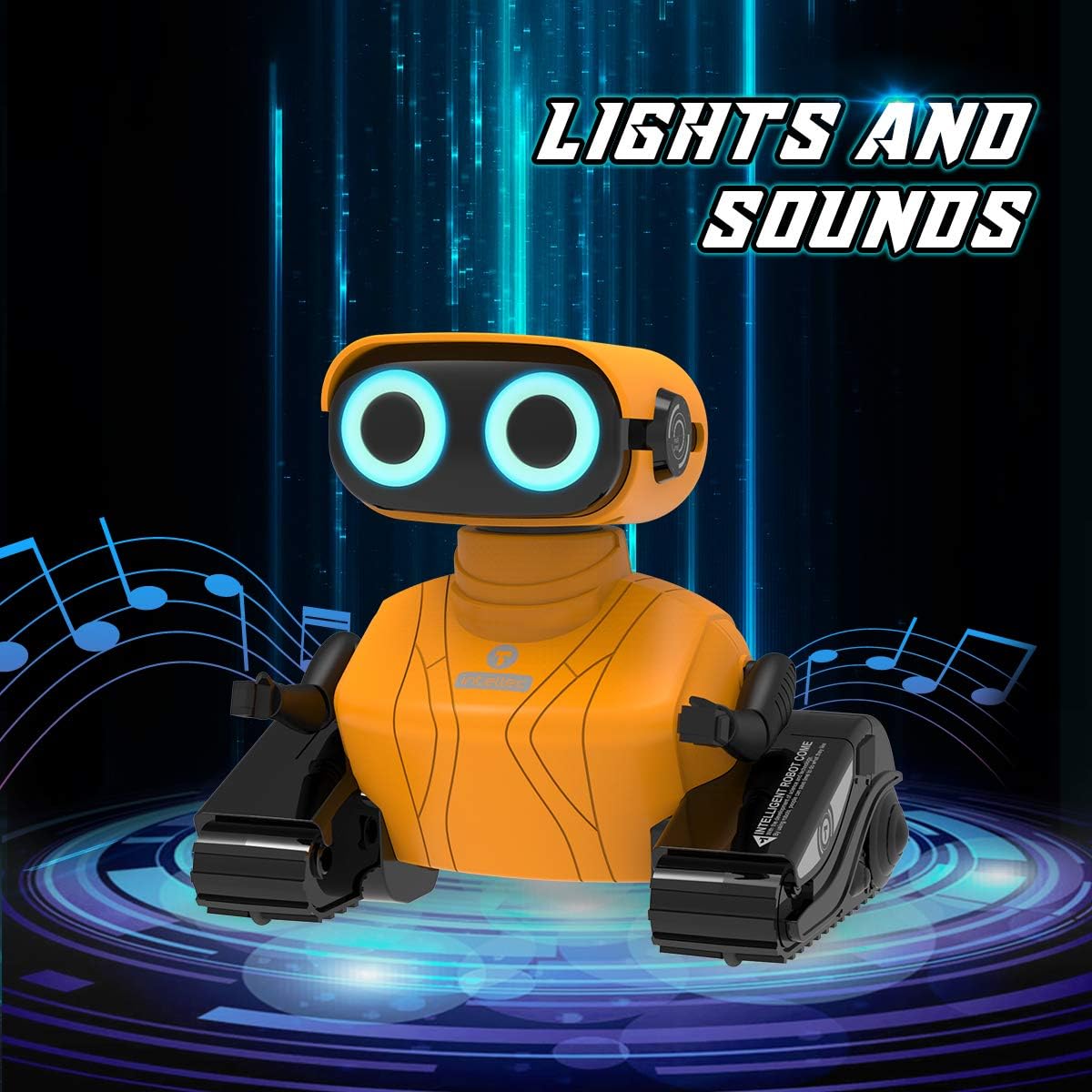 REMOKING RC Roboter Kinderspielzeug, Roboter mit Ton und Licht, Spielzeuggeschenk für Jungen und Mädchen (Orange) – Bild 4