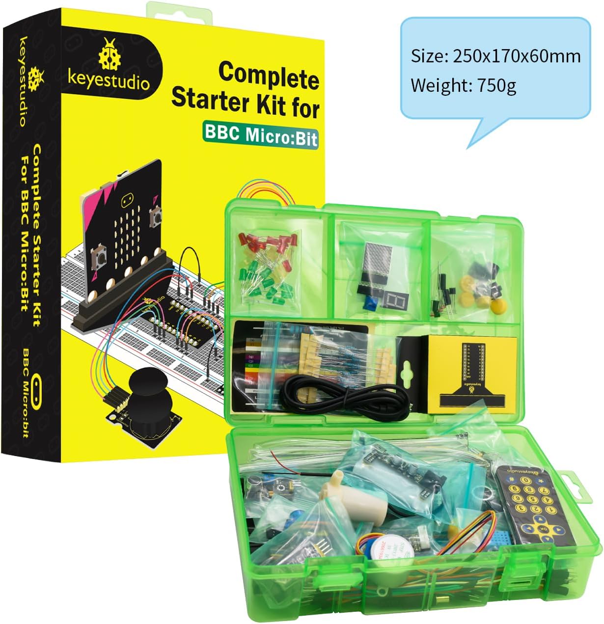 KEYESTUDIO Micro:bit Starter Kit mit über 40 Sensoren und Modulen, kompatibel mit Micro:bit V2, STEM-Codierungsprojekten für Anfänger, inklusive Online-Tutorials und Beispielcode – Bild 5