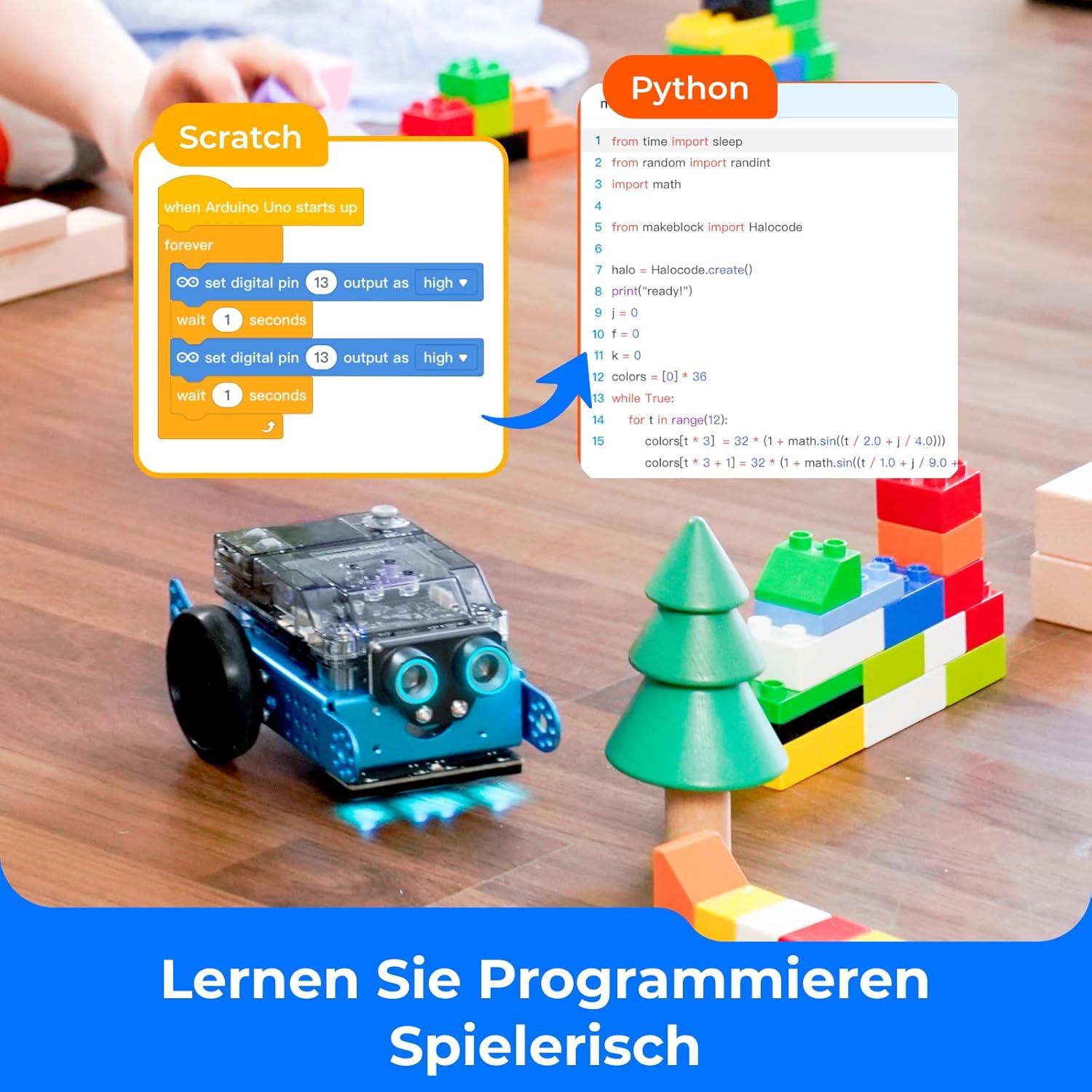 Makeblock mBot 2 programmierbare Roboter für Kinder, KI-Roboterspielzeug mit WiFi-Fernbedienung, mit Scratch- und Python-kompatibel, intelligentes STEM-Kit, Geschenk für Kinder ab 8 Jahren – Bild 2