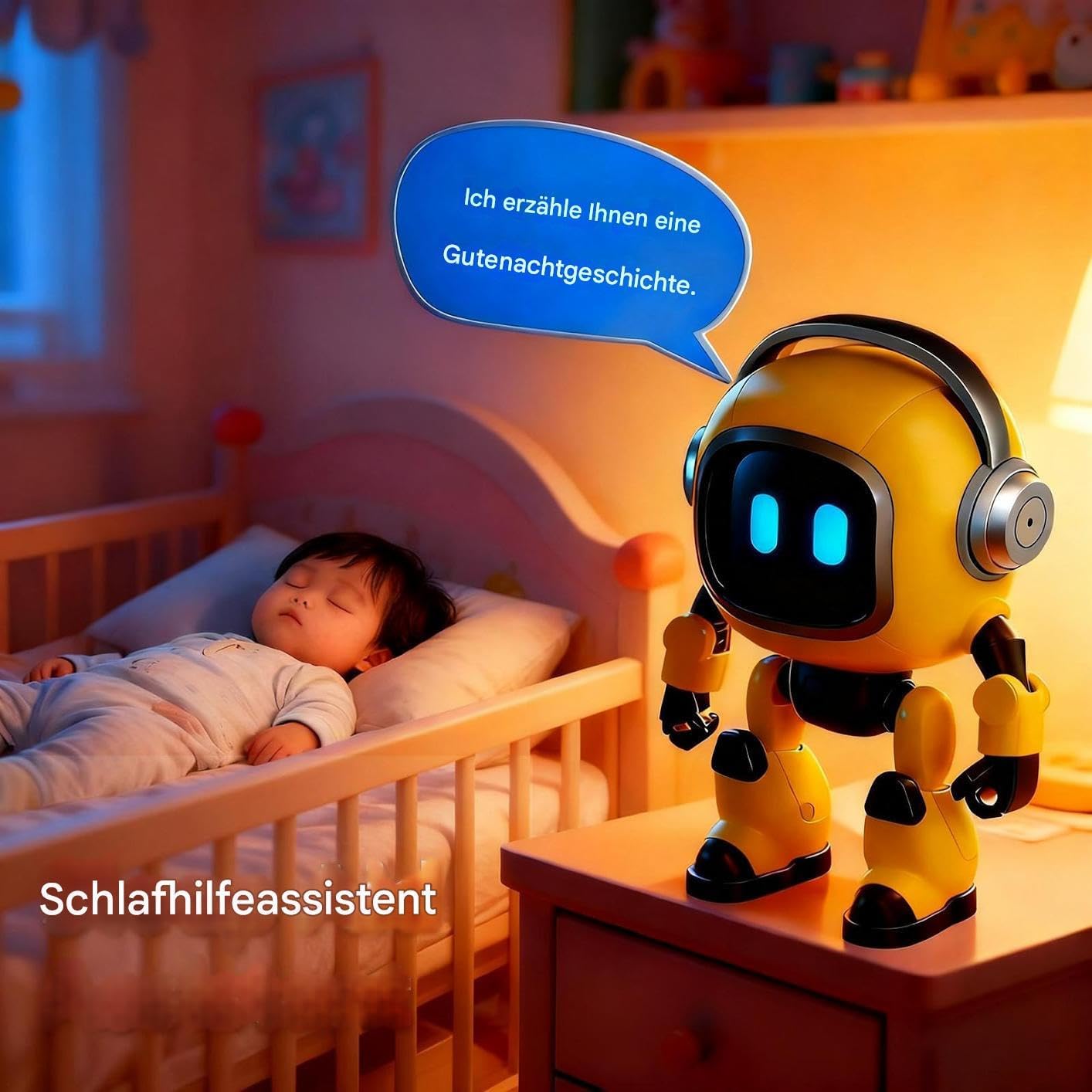 KI-Roboter – Intelligente programmierbare Version, interaktives Lernen, Sprachsteuerung, Bewegungssensoren, Lernspaß | Bietet ansprechende Lernaktivitäten für Kinder, Mädchen, Erwachsene und Bildung – Bild 2