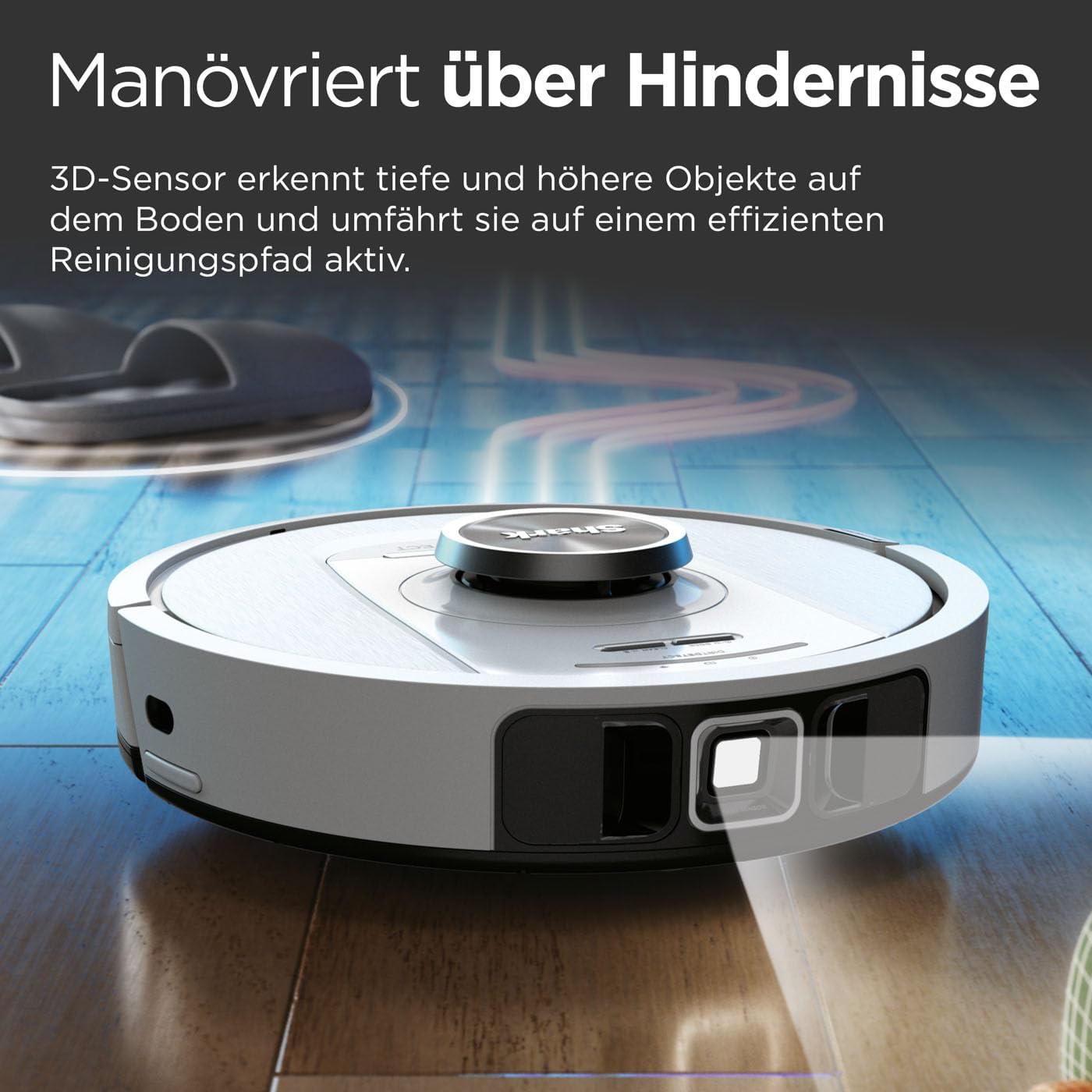 Shark PowerDetect Roboter-Staubsauger mit Saugstation, selbstreinigend, selbstentleerend bis zu 60 Tage, für Tierhaare, Teppiche und Hartböden, mit 3D- und LiDAR-Navigation, 14,5 cm flach weiß – Bild 7