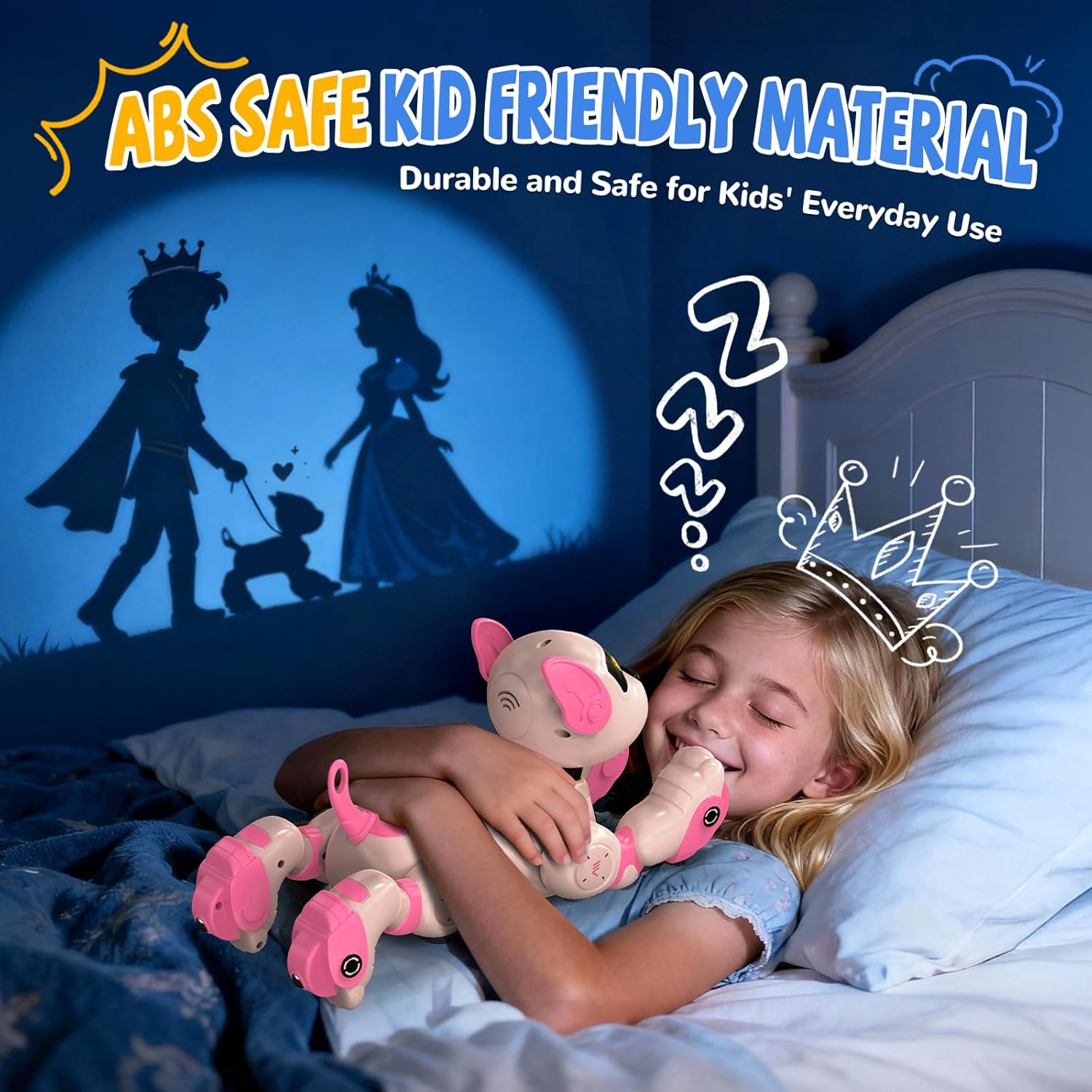 Roboterhund Kinder, ferngesteuerter Roboterhund programmierbar, sprachgesteuert (nur Englisch), intelligenter interaktiver Roboterhund, singender Tanz, Hunderoboter als Geschenk für Kinder – Bild 5