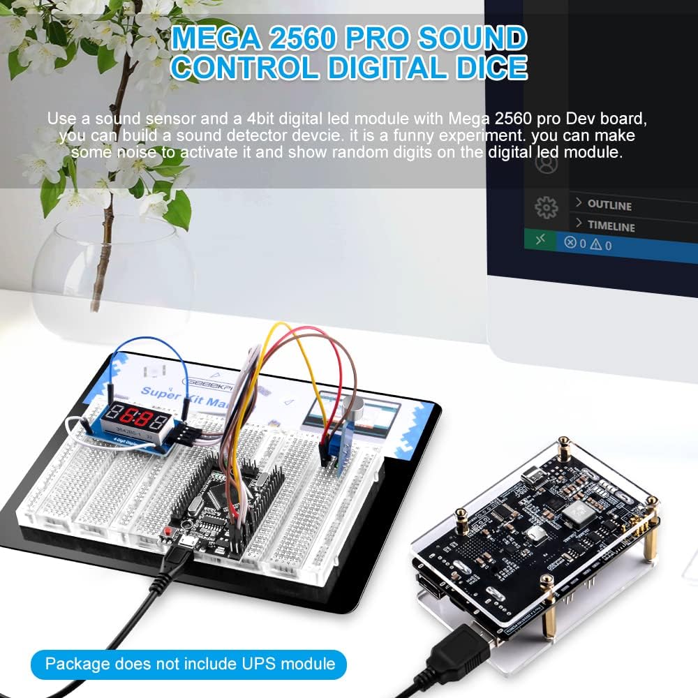 GeeekPi Komplettes ultimatives Starter-Kit für Arduino UNO R3 Mega 2560, ESP32-WROVER, ESP8266, inklusive variabler MCU-Entwicklungsplatinen, für die Herstellung kleiner intelligenter Geräte, IoT-Prototypen, Smart Home und andere Anwendungen – Bild 8