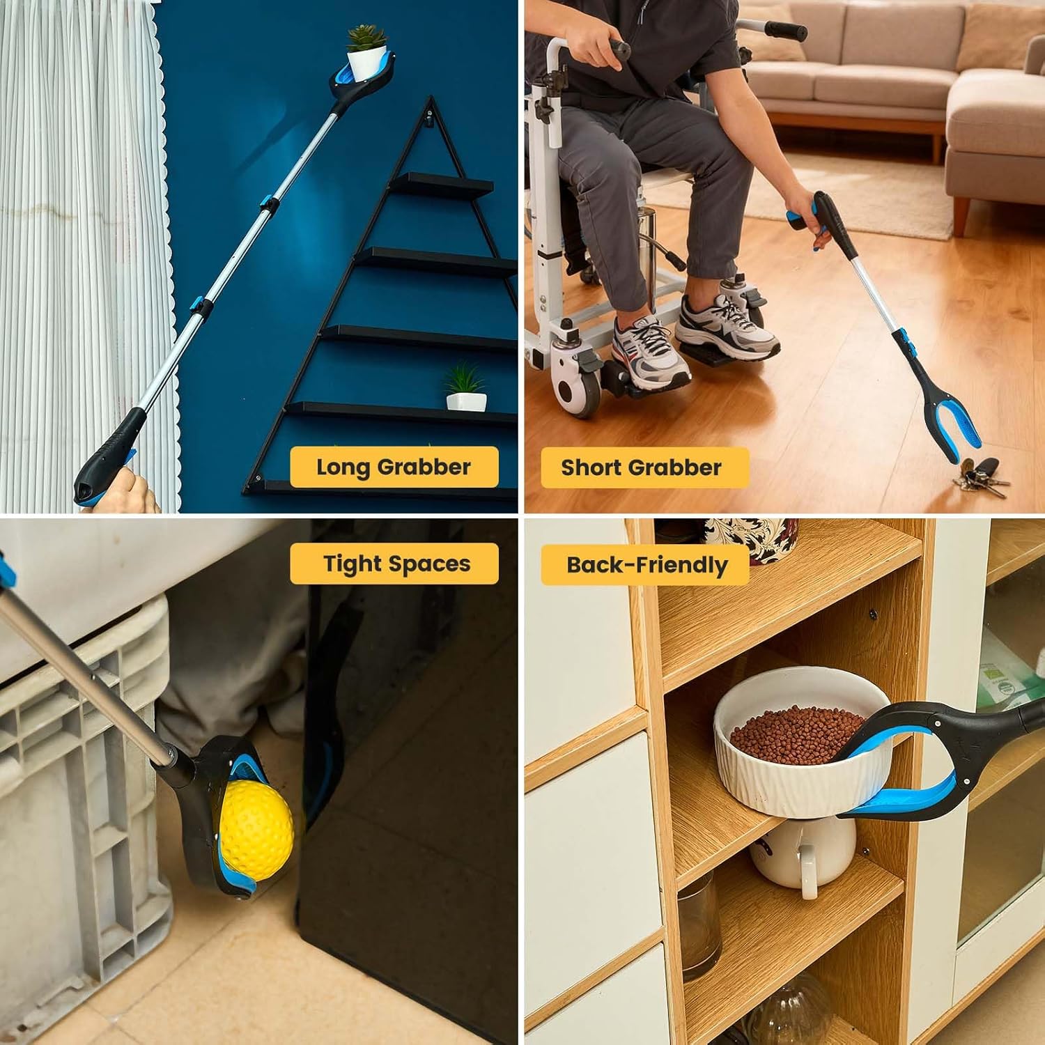 Greifer, 5-stufiger Teleskopgreifer (60-104 cm), leichter Greifer und Müllzange zum Aufnehmen von Gegenständen, Greifarm als Hilfsmittel – Bild 7