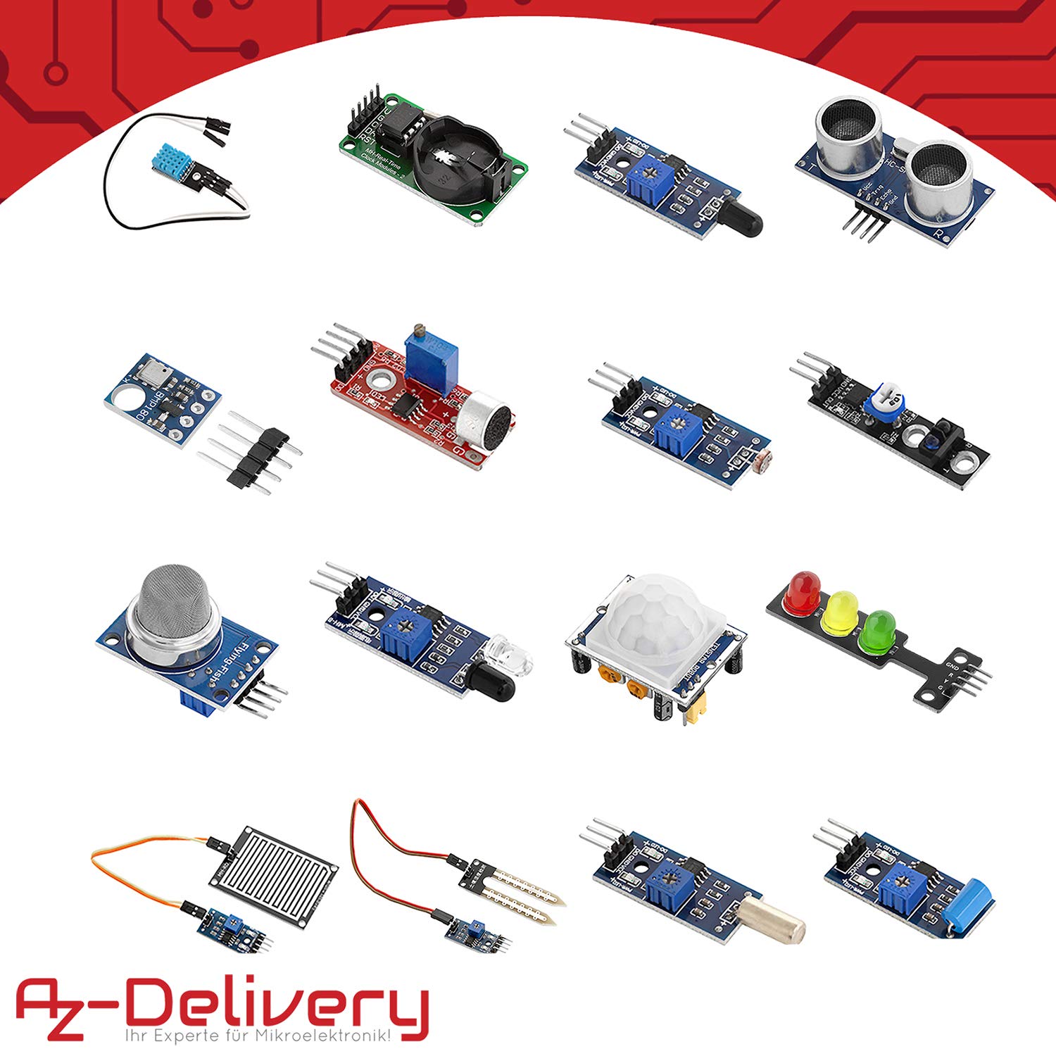 AZDelivery 16 in 1 Kit Zubehörset mit Sensoren und Modulen kompatibel mit Arduino und Raspberry Pi mit E-Book! – Bild 8