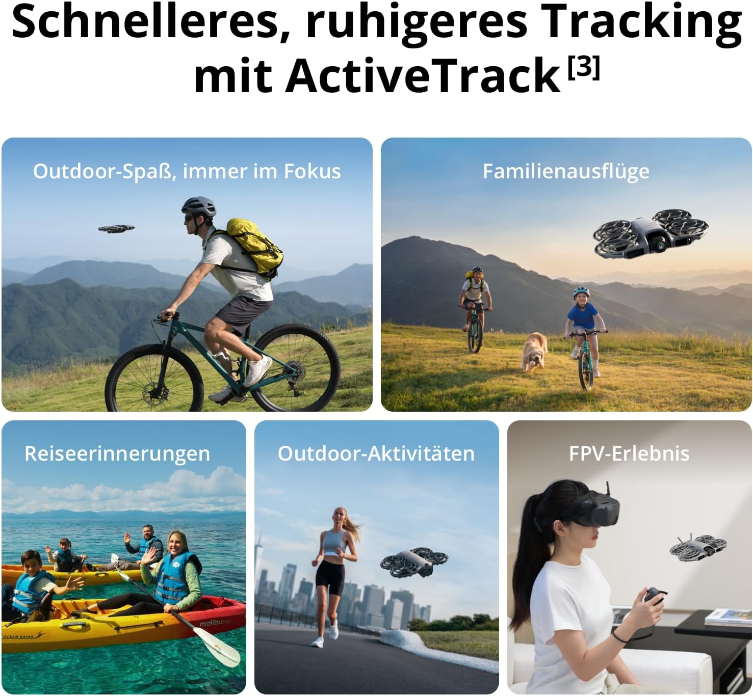 DJI Neo 2 Fly More Combo (nur Drohne), Handflächenstart und -landung, Gestensteuerung, ActiveTrack, omnidirektionale Hinderniserkennung, Einsteigerdrohne, 3 Batterien – Bild 3