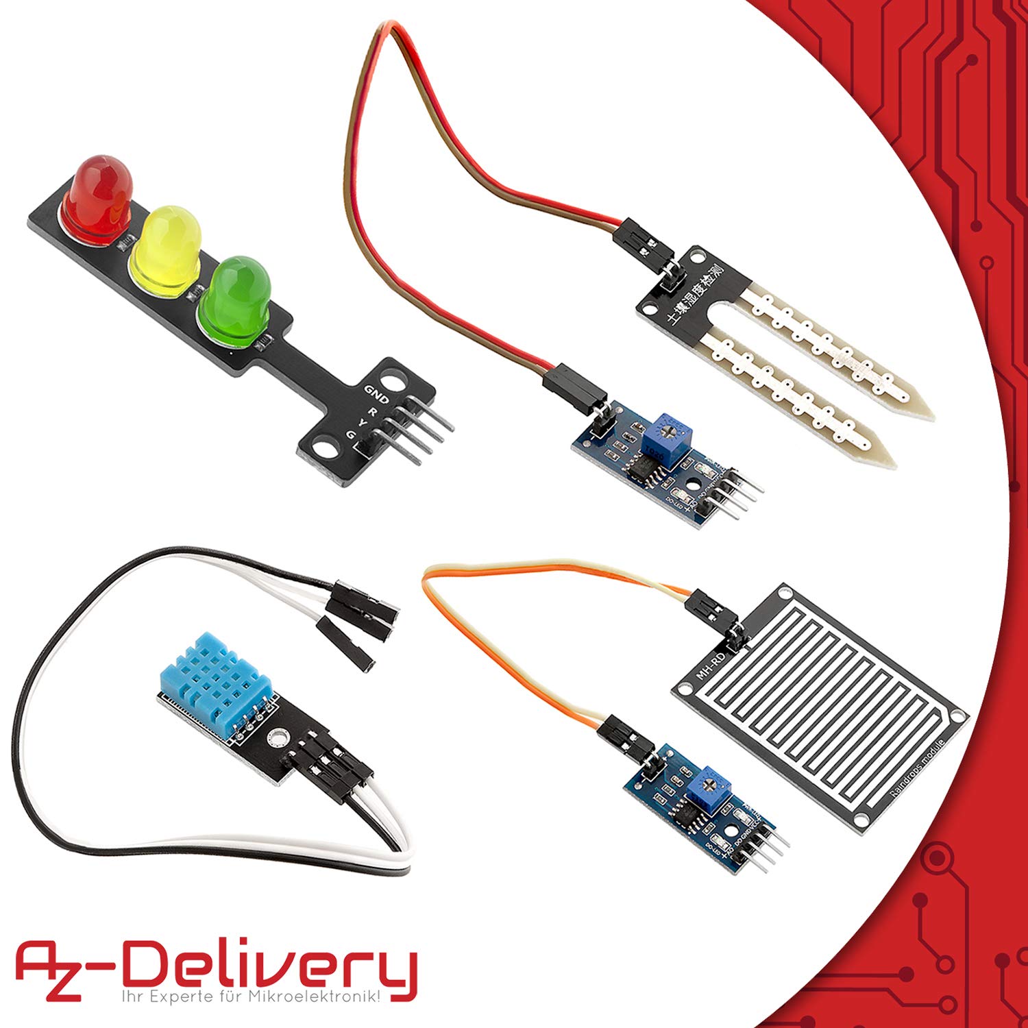 AZDelivery 16 in 1 Kit Zubehörset mit Sensoren und Modulen kompatibel mit Arduino und Raspberry Pi mit E-Book! – Bild 7