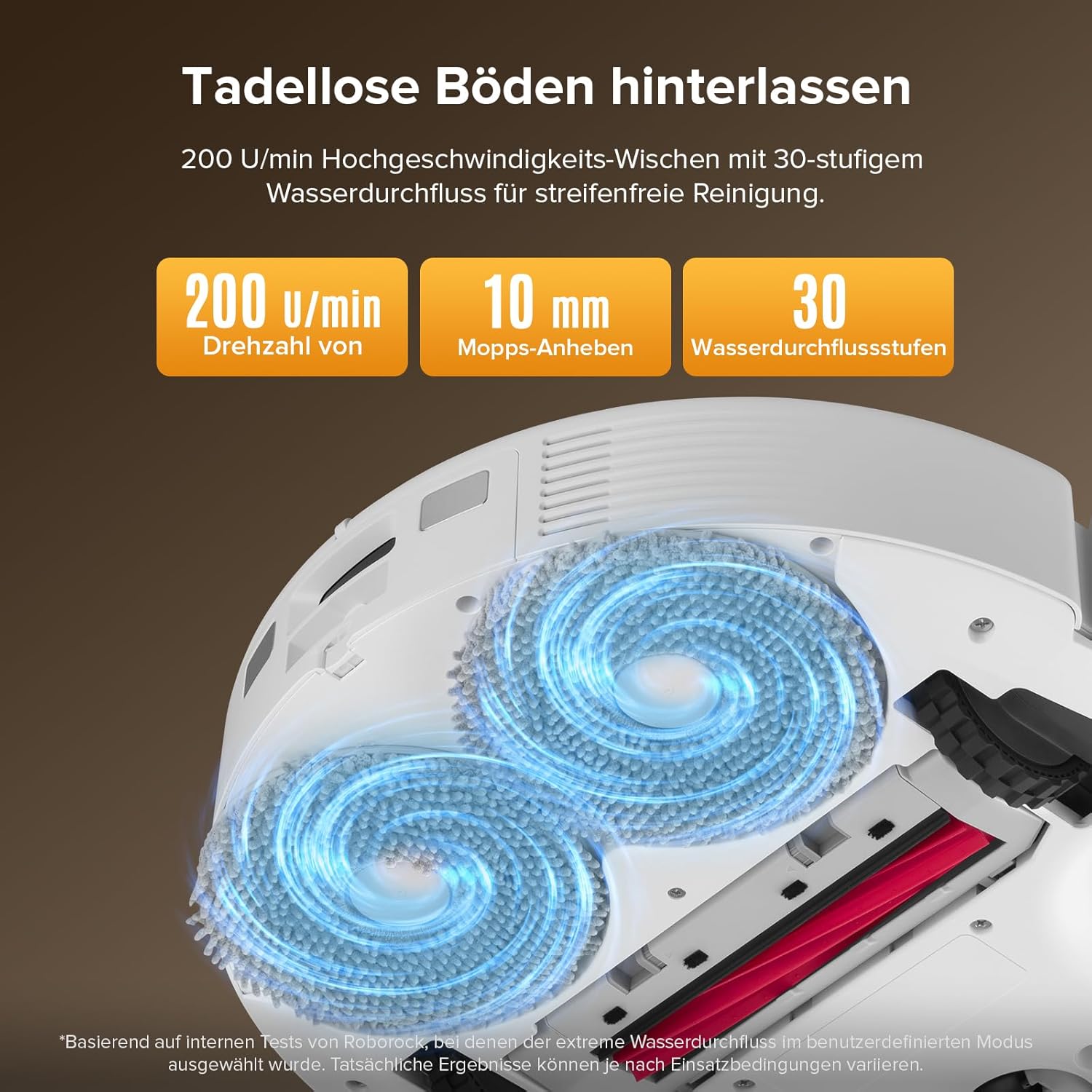 roborock QV 35S Roboter-Staubsauger-Set mit Wischfunktion, 10.000 Pa HyperForce-Saugkraft, Anti-Tangle-Bürsten, anhebbaren Schleudermopps, intelligenter Hindernisvermeidung, All-in-One-Dock (weiß) – Bild 4