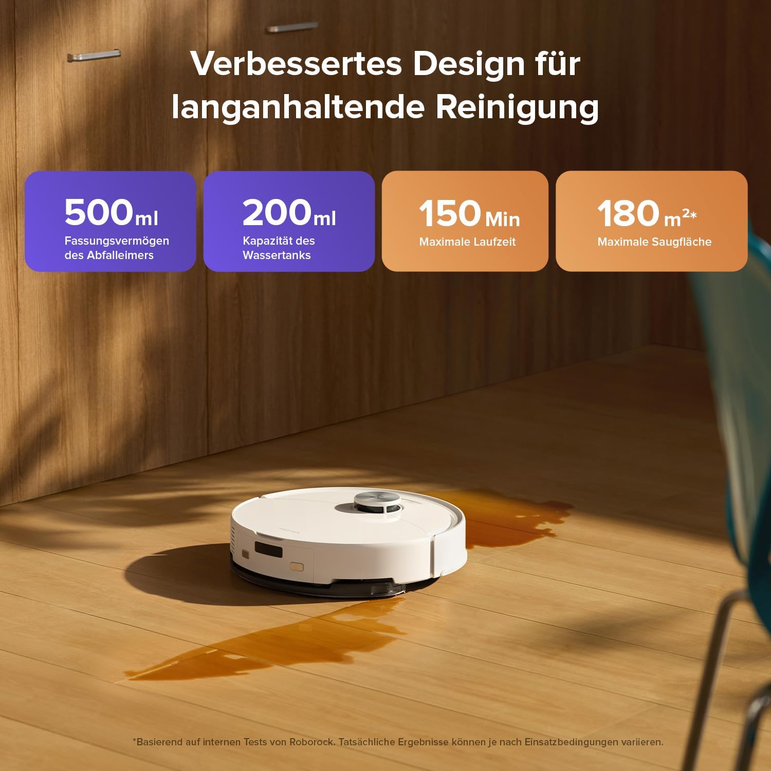 roborock Q10 S5 Roboter-Staubsauger mit Wischfunktion, 10.000 Pa HyperForce-Saugkraft, duales Anti-Tangle-System, automatisches Heben des Wischens, ideal für Tierhaare, Teppiche, Hartböden (weiß) – Bild 6