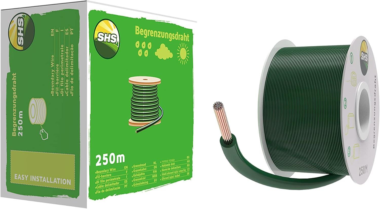 RASENFREUND 250m Begrenzungskabel für Mähroboter Rasenmäher Rasenroboter Set Begrenzungskabel für Suchkabel - Kompatibel mit Gardena/Bosch/Husqvarna/Worx/Honda/ROBOMOW/iMow / Durchmesser 2,7 mm – Bild 5
