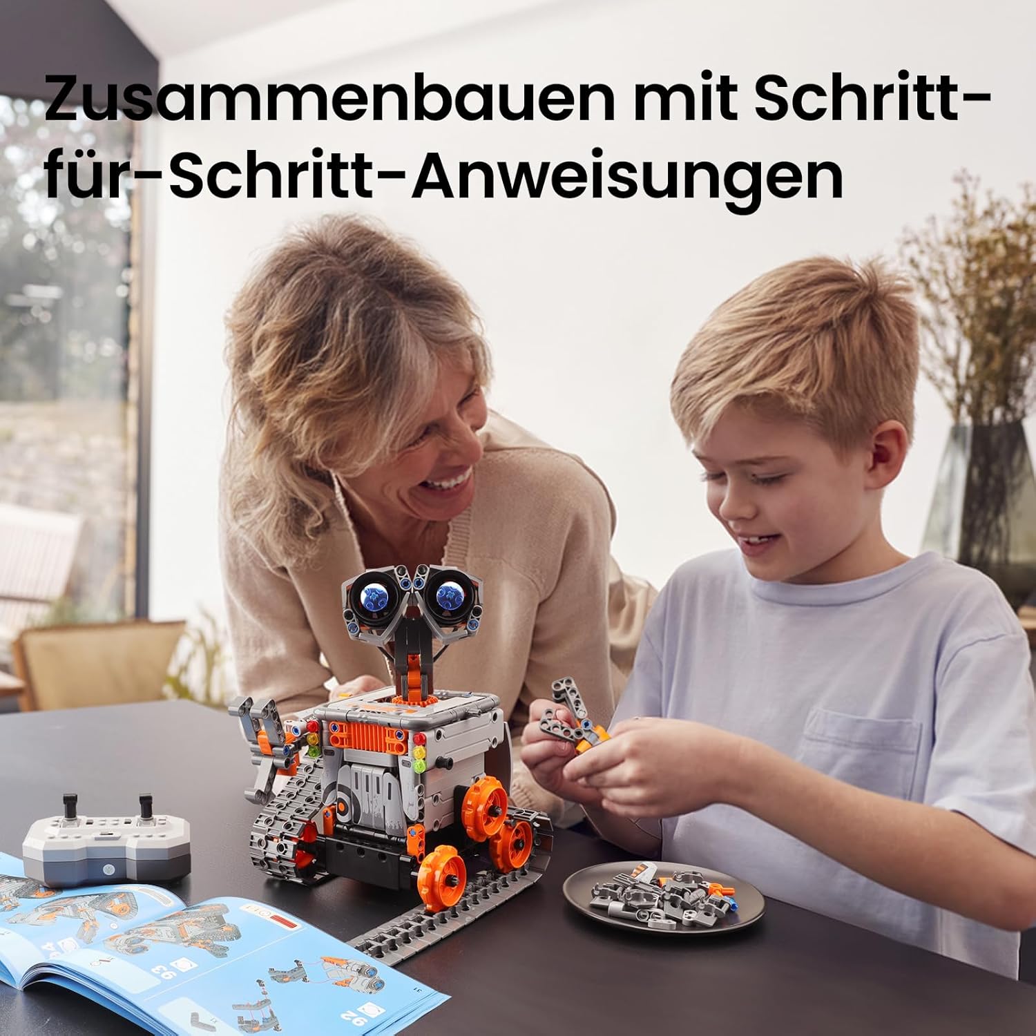 Sillbird Technik Roboter Kinder Bauspielzeug 5-in-1 Roboterset mit App und Fernbedienung, programmierbarer Roboter mit App-Fernbedienung, Jungen und Mädchen ab 8+ Jahren – Bild 6