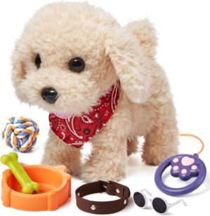 Realistischer Roboterhund mit Leine...