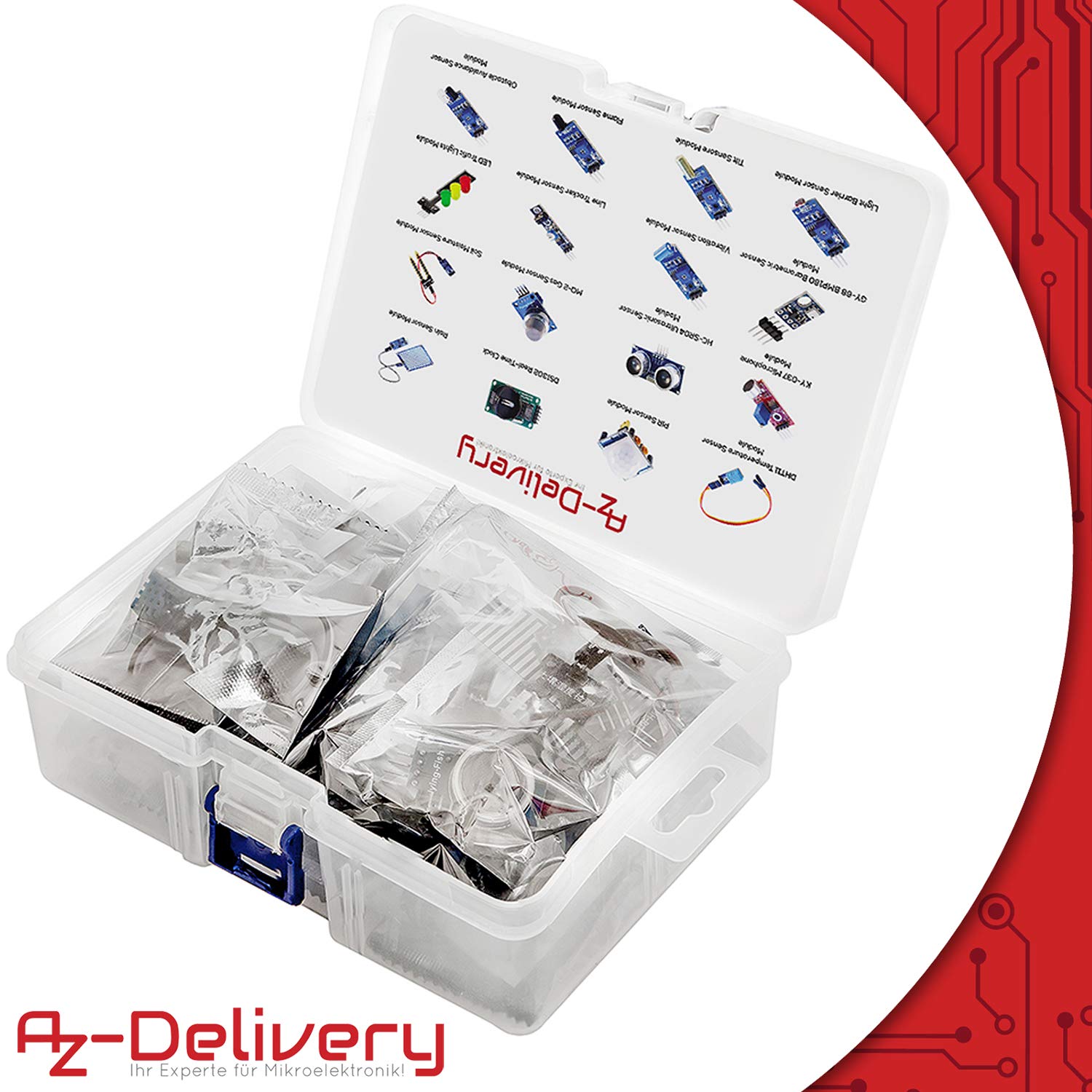 AZDelivery 16 in 1 Kit Zubehörset mit Sensoren und Modulen kompatibel mit Arduino und Raspberry Pi mit E-Book! – Bild 2