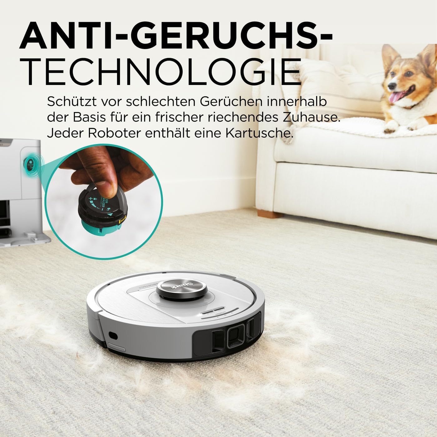 Shark PowerDetect Roboter-Staubsauger mit Saugstation, selbstreinigend, selbstentleerend bis zu 60 Tage, für Tierhaare, Teppiche und Hartböden, mit 3D- und LiDAR-Navigation, 14,5 cm flach weiß – Bild 11
