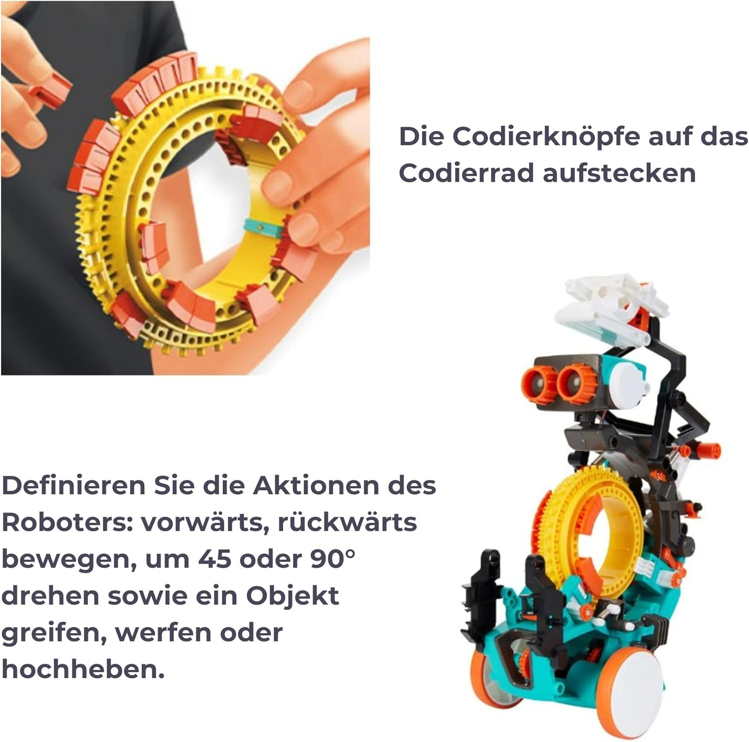 Velleman Roboterbausatz, Roboterprogrammierung lernen 5-in-1-Spielzeugroboter STEM-Konstruktionsspielzeug – Bild 6